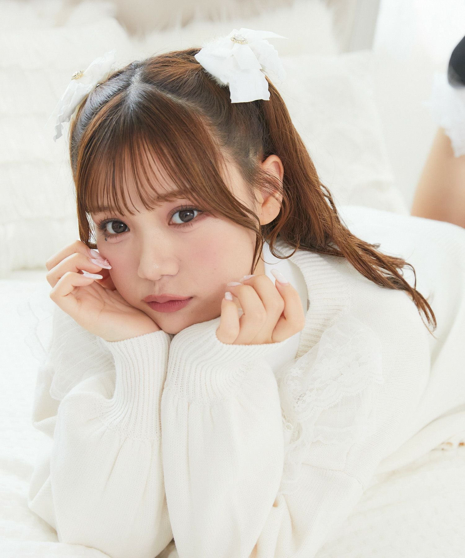 フリルリボン付きファーシュシュSET | Rlab store