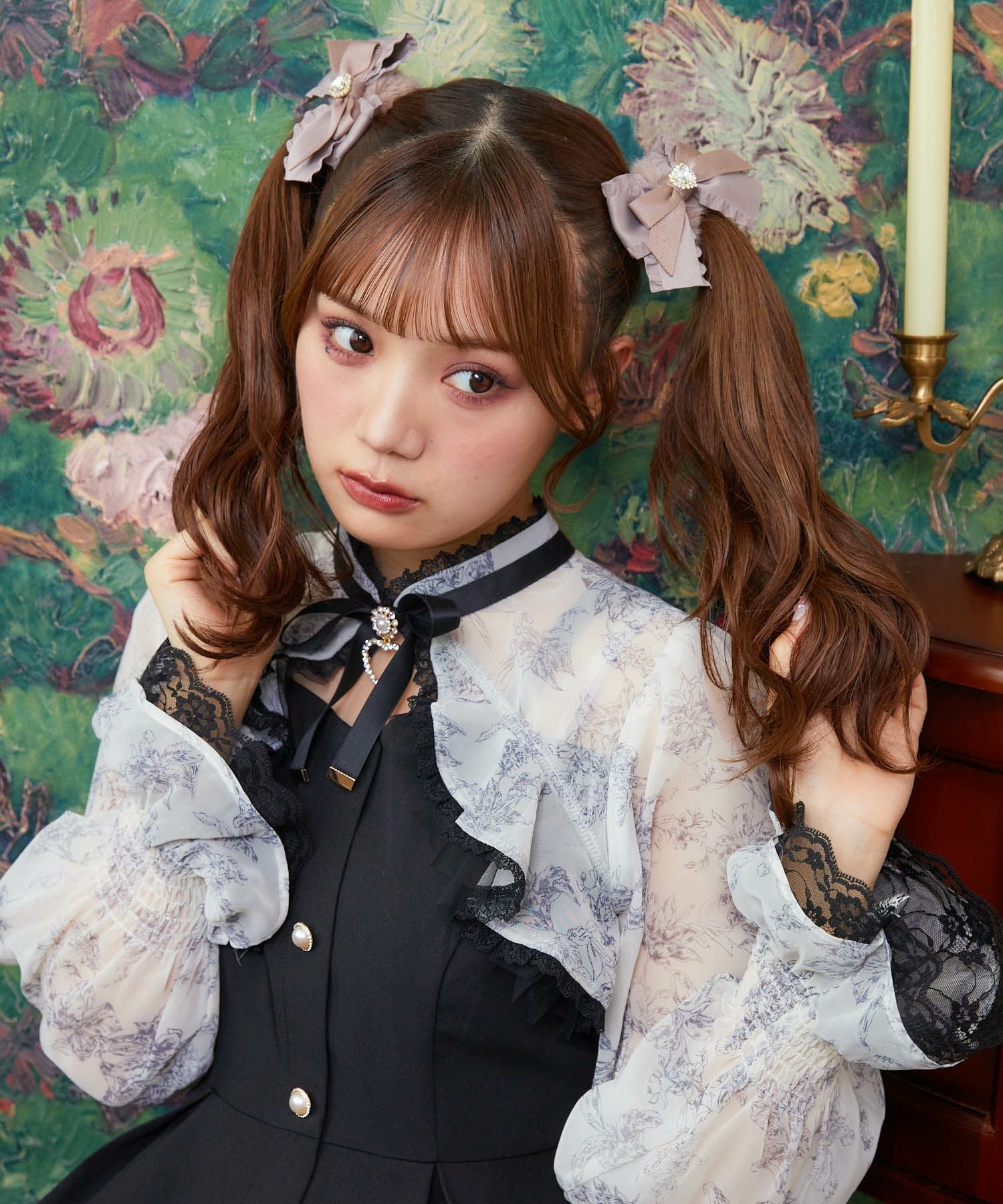 フリルリボン付きファーシュシュSET | Rlab store
