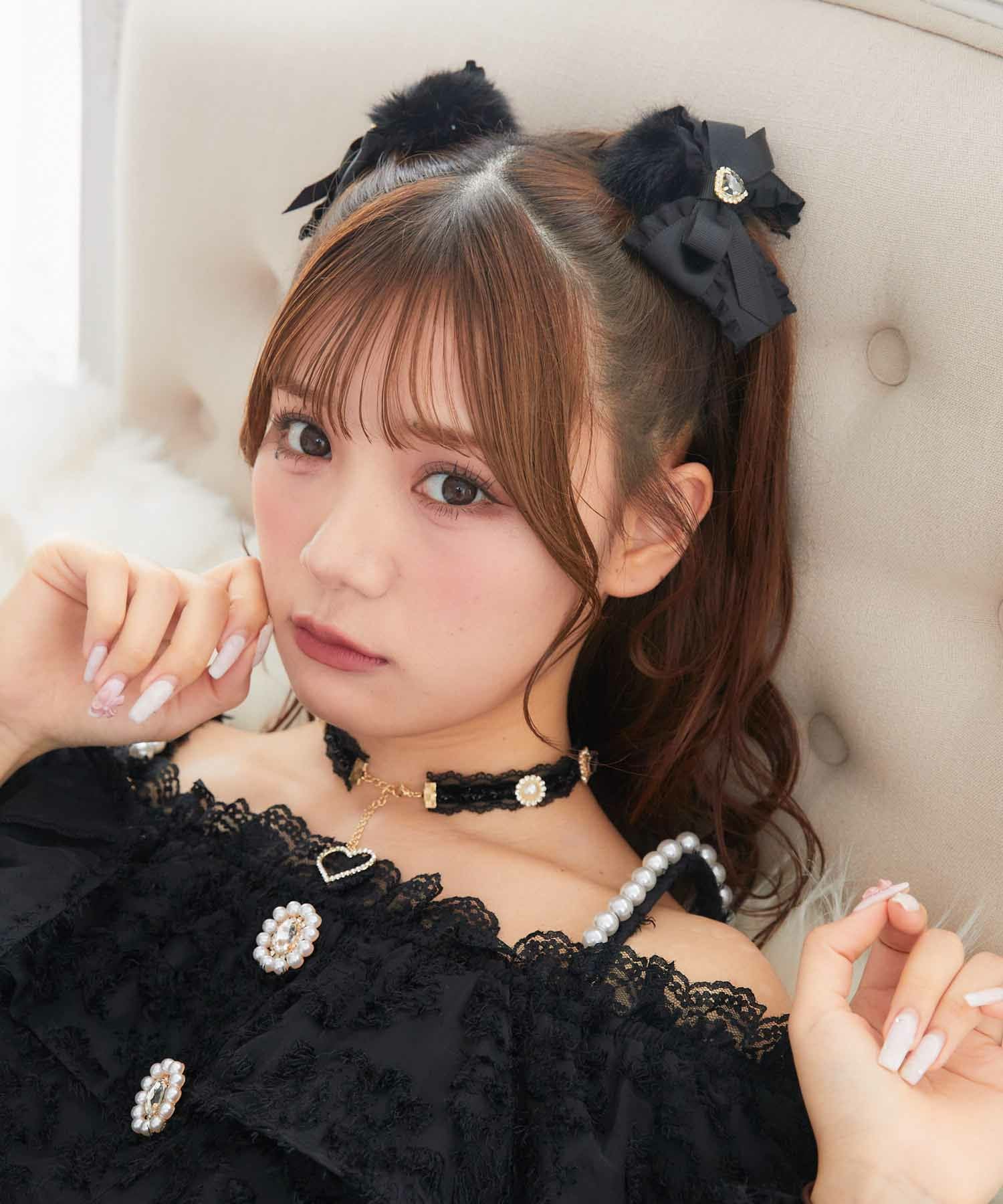 フリルリボン付きファーシュシュSET | Rlab store