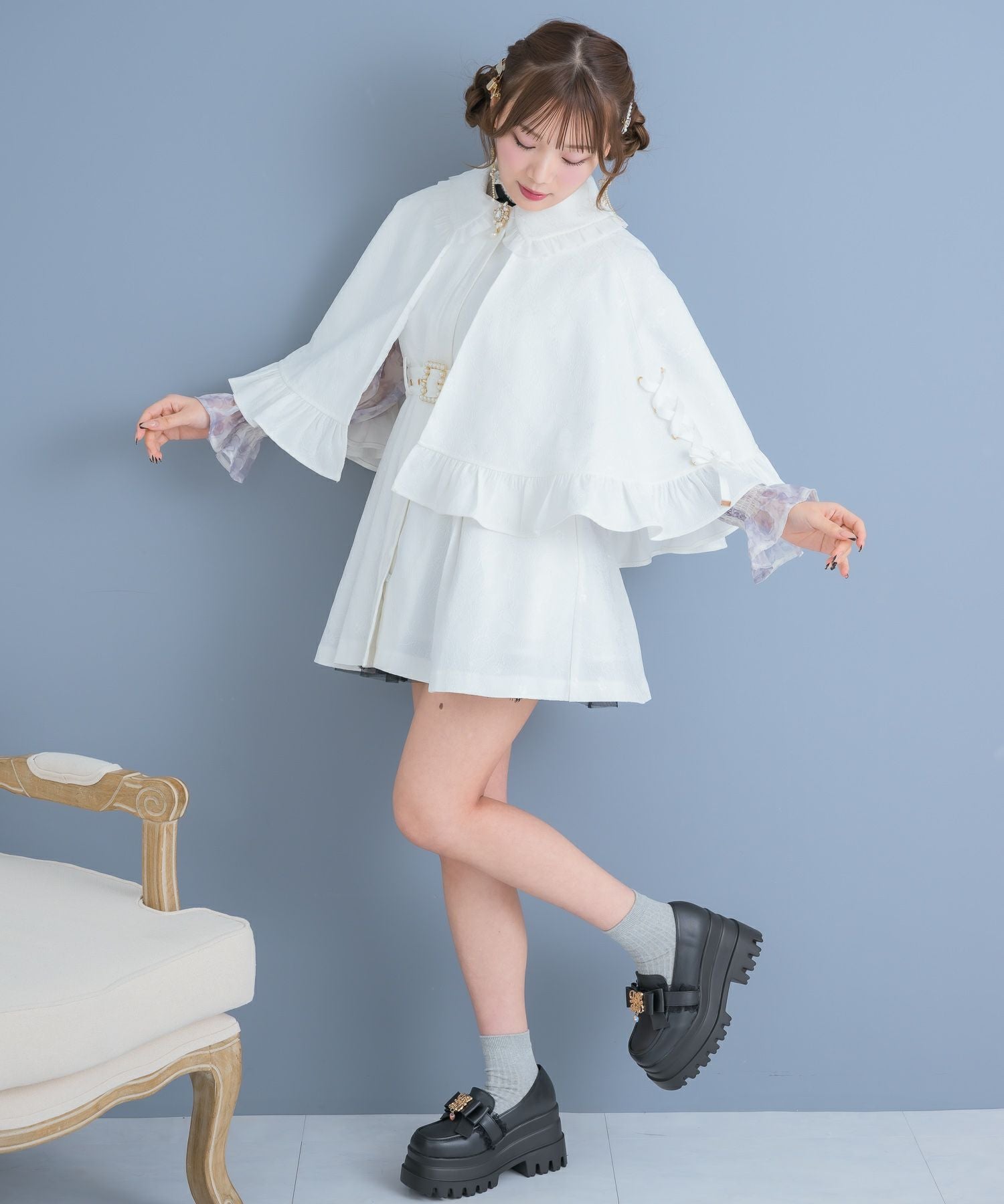 モノグラムリボン厚底ローファー | Rlab store