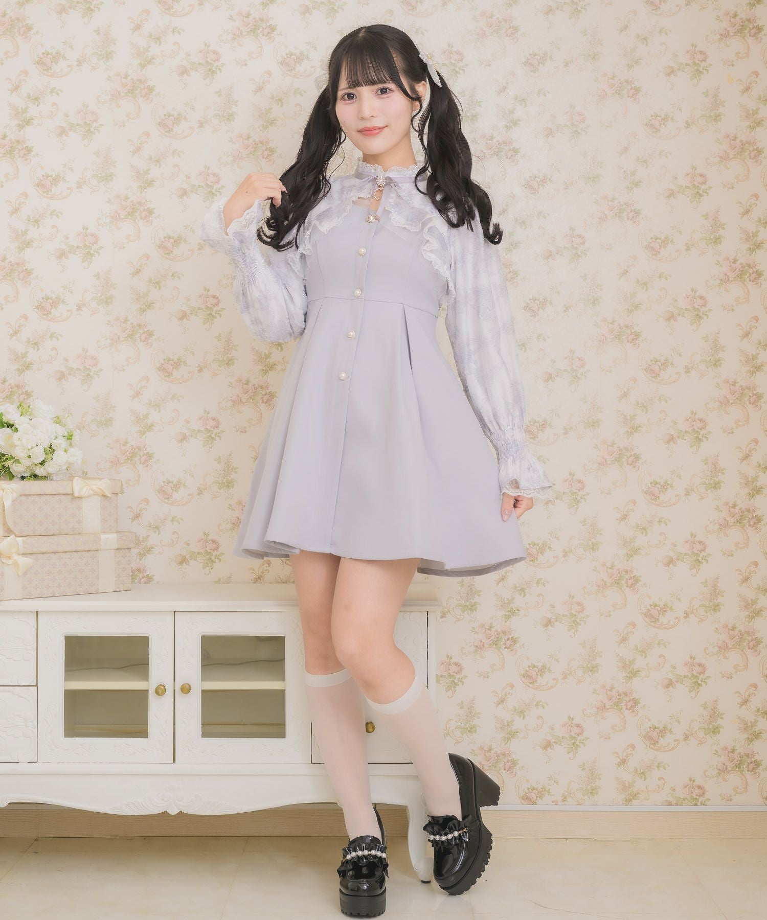 ♡パール♡ パールチェーンフリルローファー | Rlab store