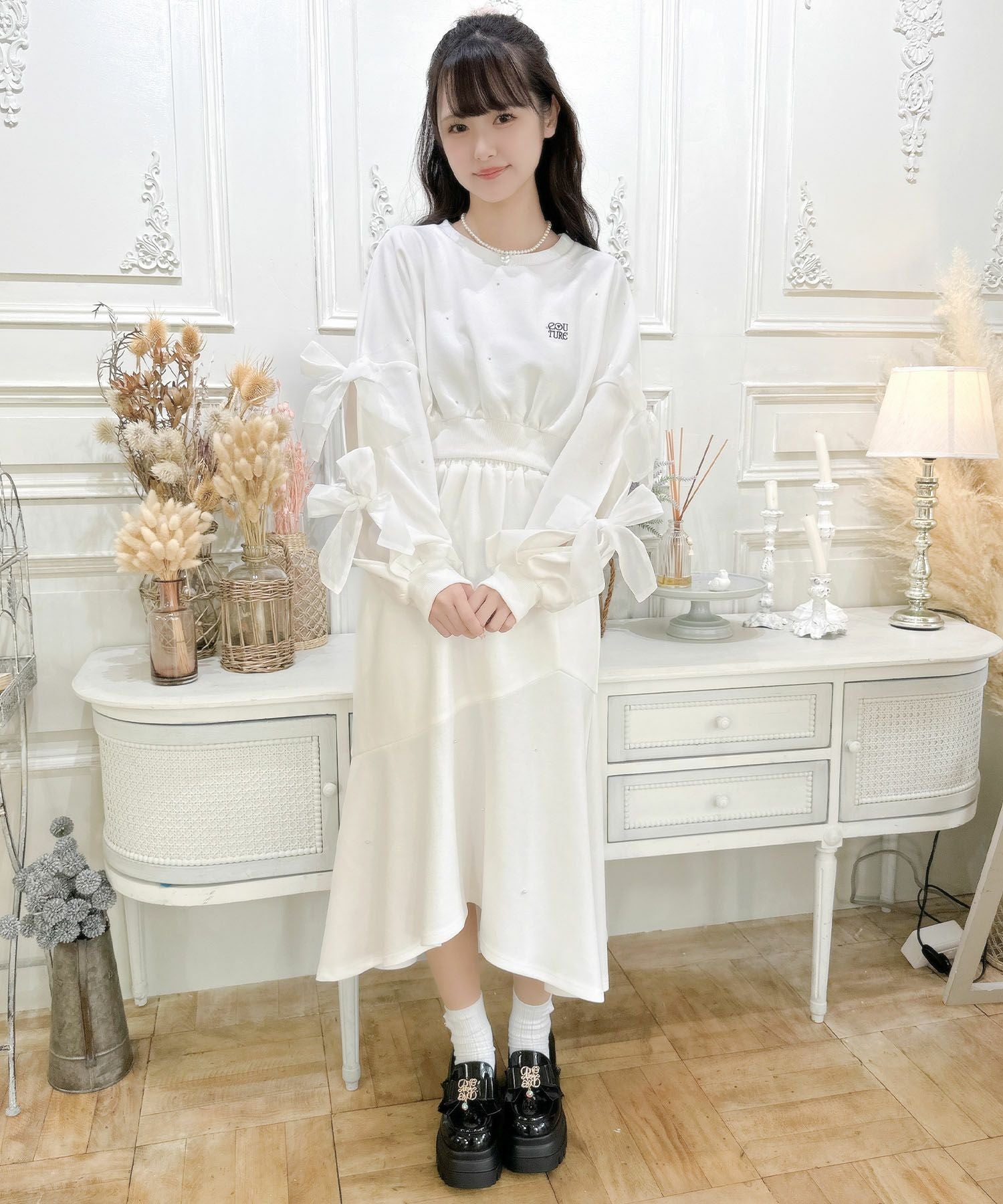 パール付きマーメイドスウェットスカート | Rlab store