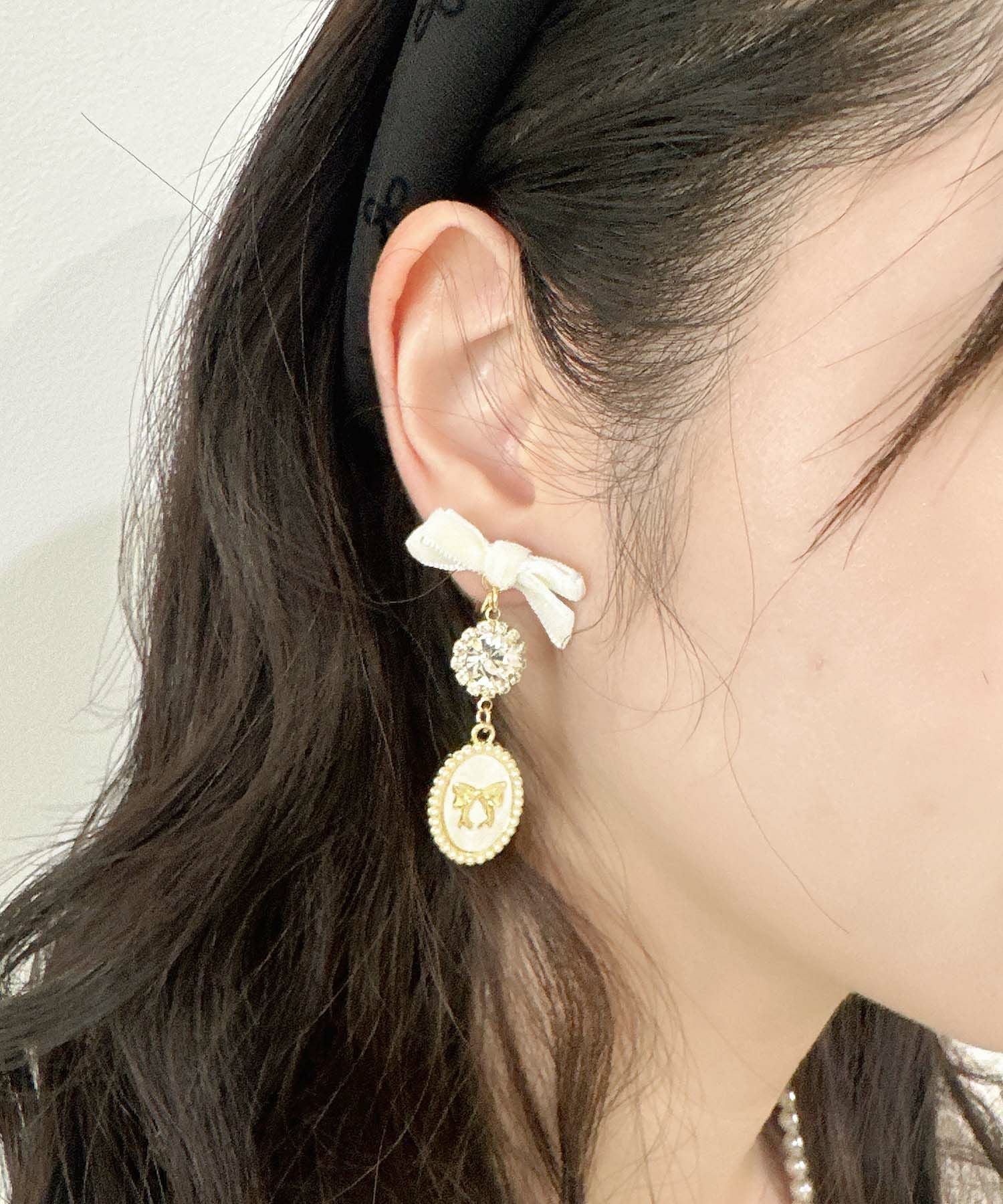 リボンチャームイヤリング | Rlab store