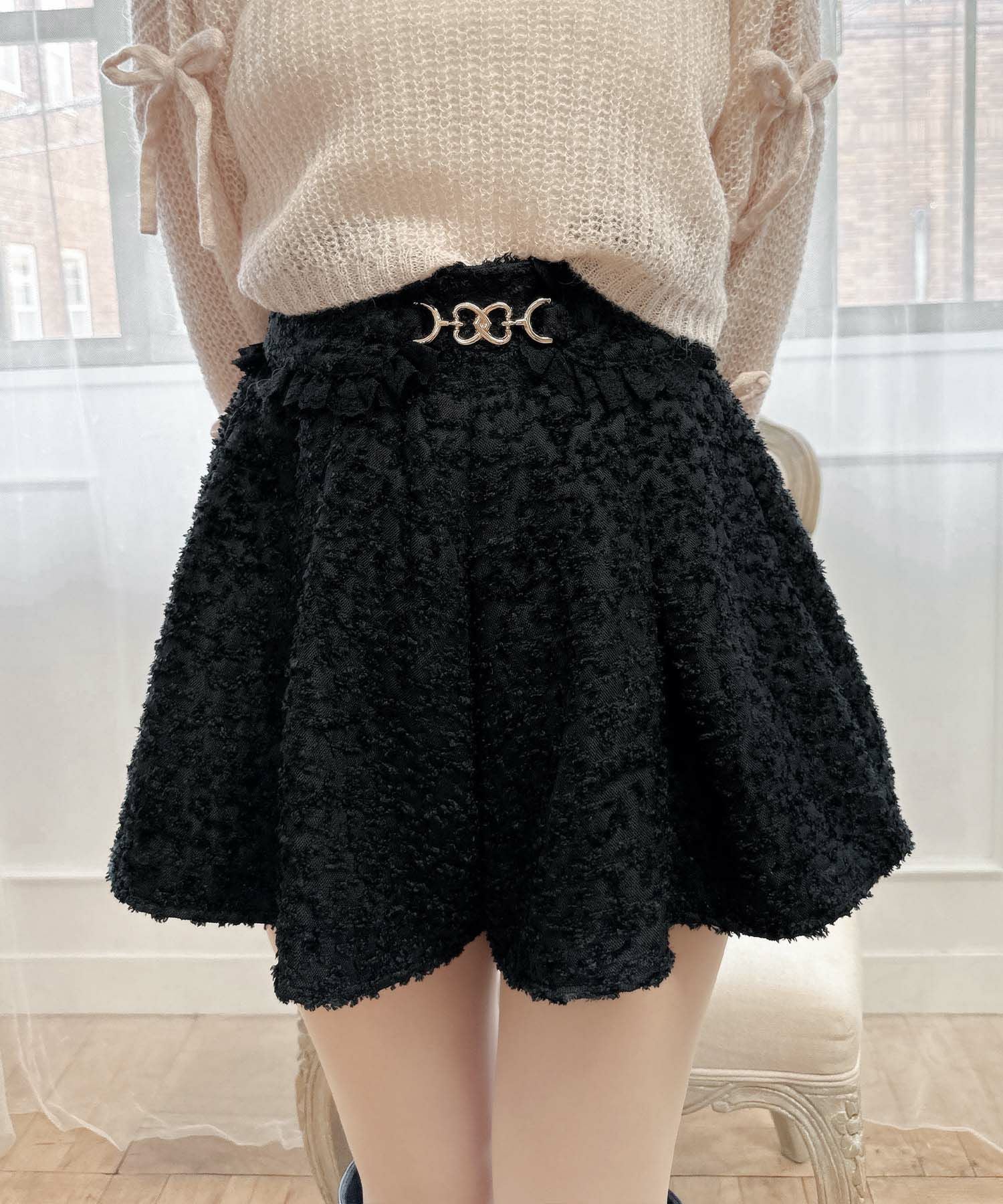 ビット付きフレアショートパンツ | Rlab store