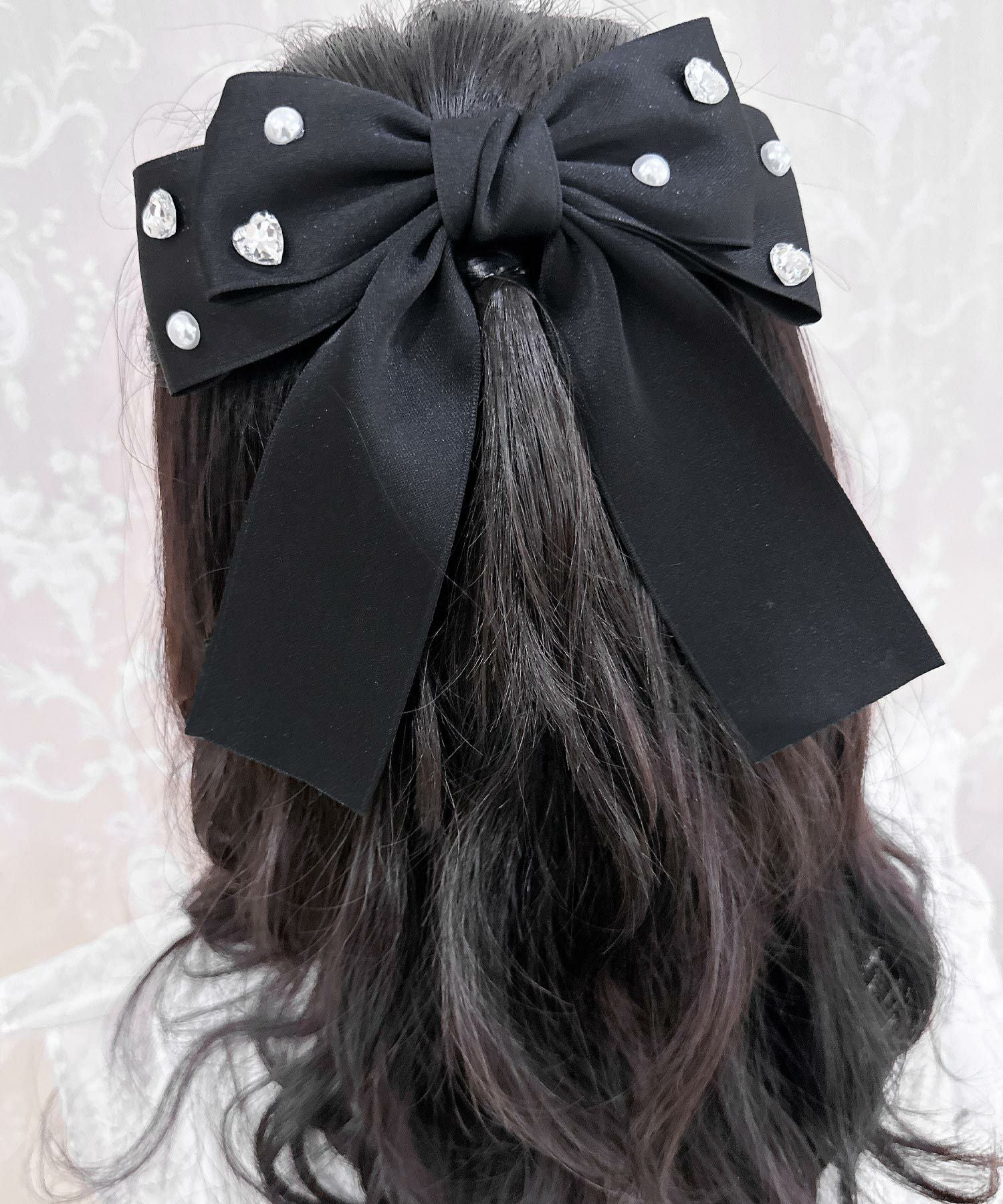 ビジューハートリボンバレッタ | Rlab store