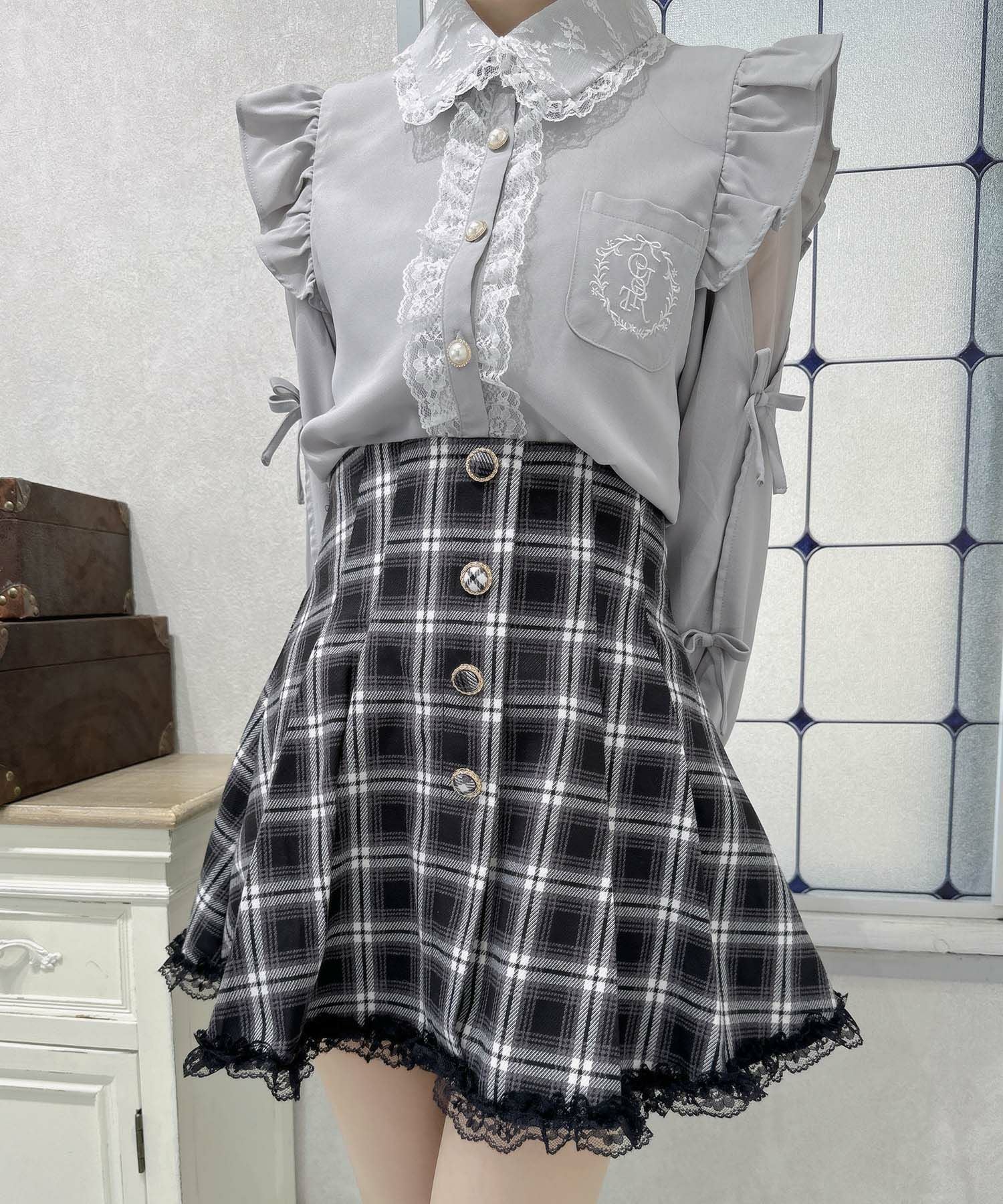 バックレースアップスカショーパン | Rlab store