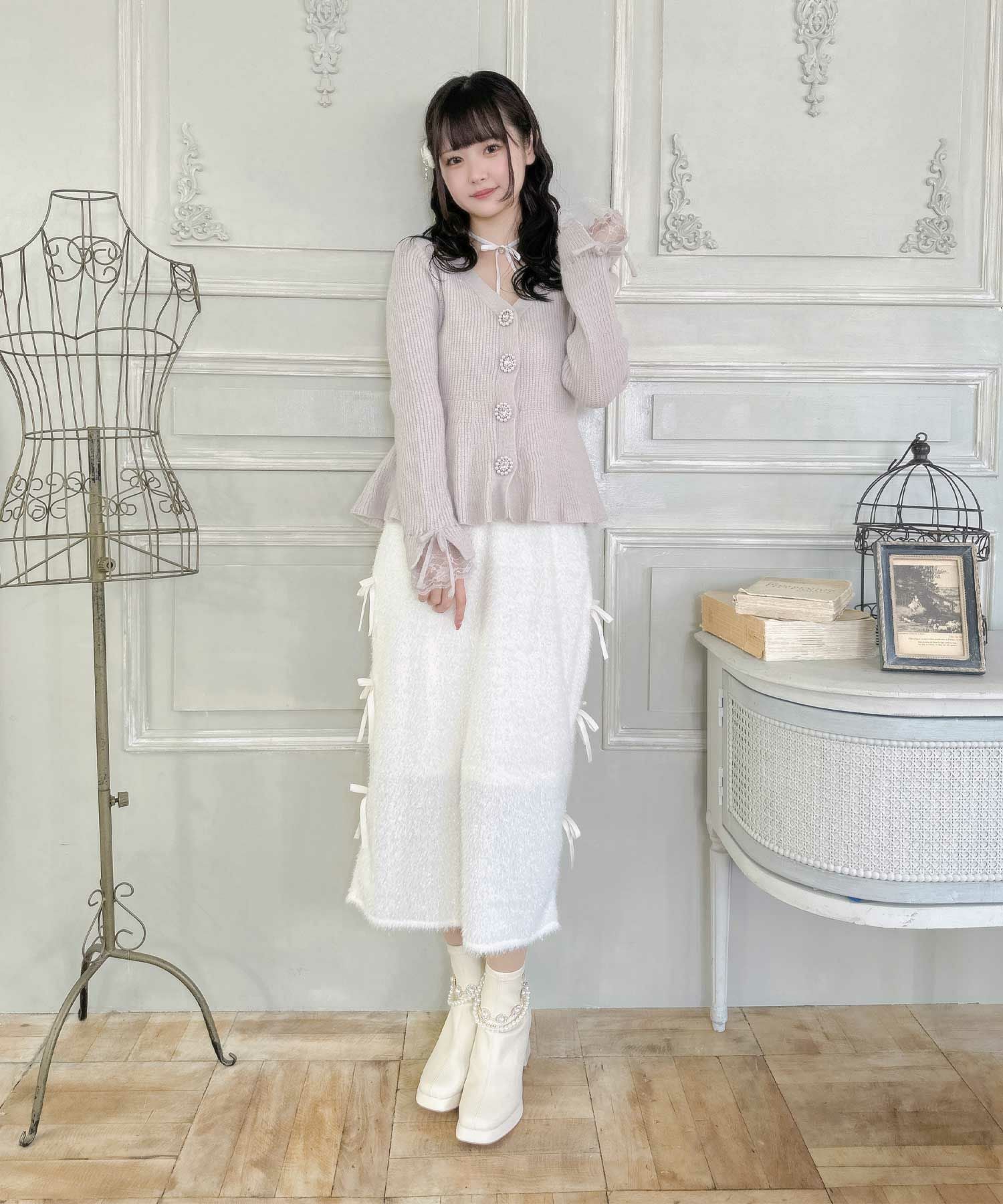 ビジューチェーン付きショートブーツ | Rlab store