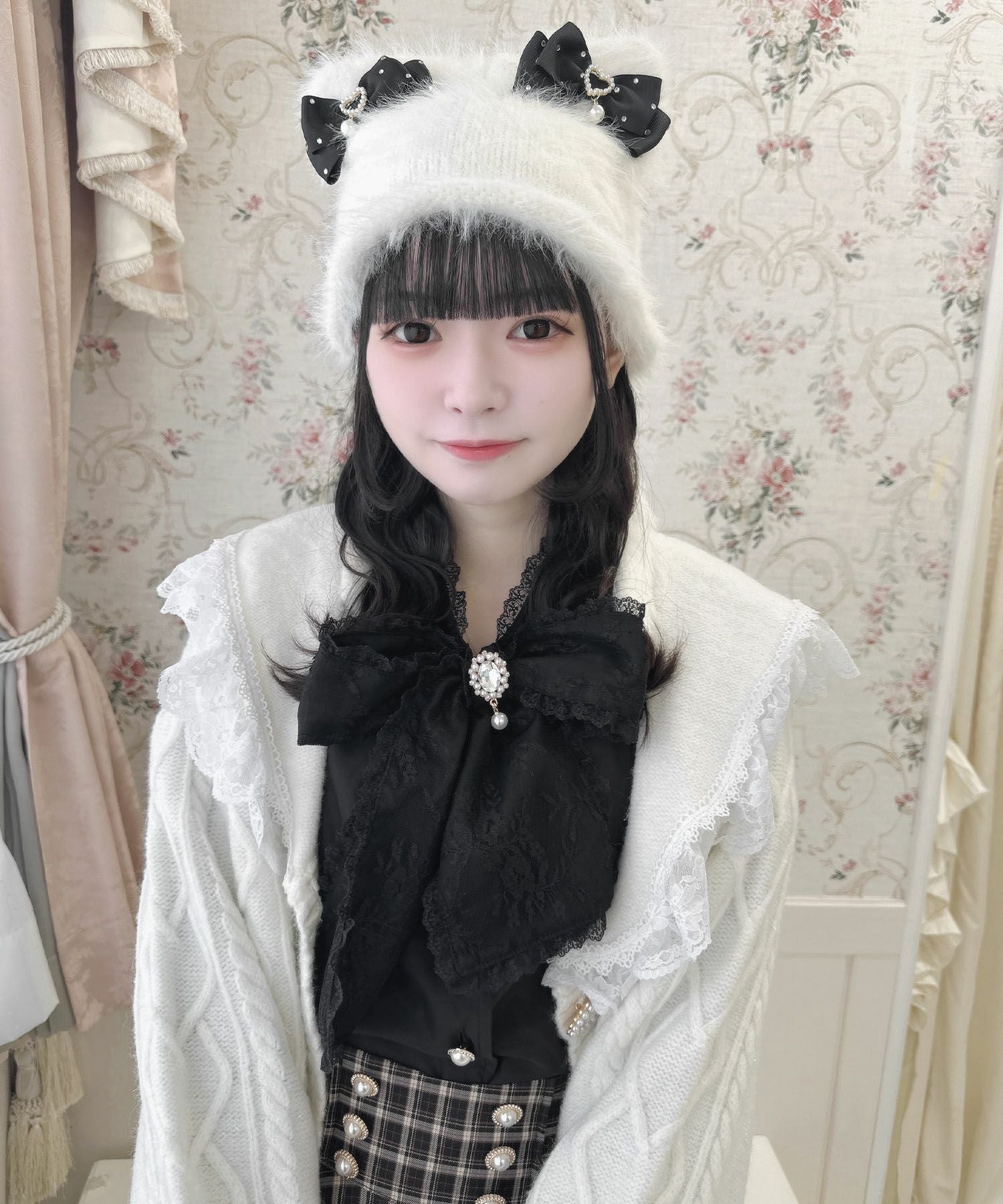 ビジュリボン付猫耳ニット帽 | Rlab store