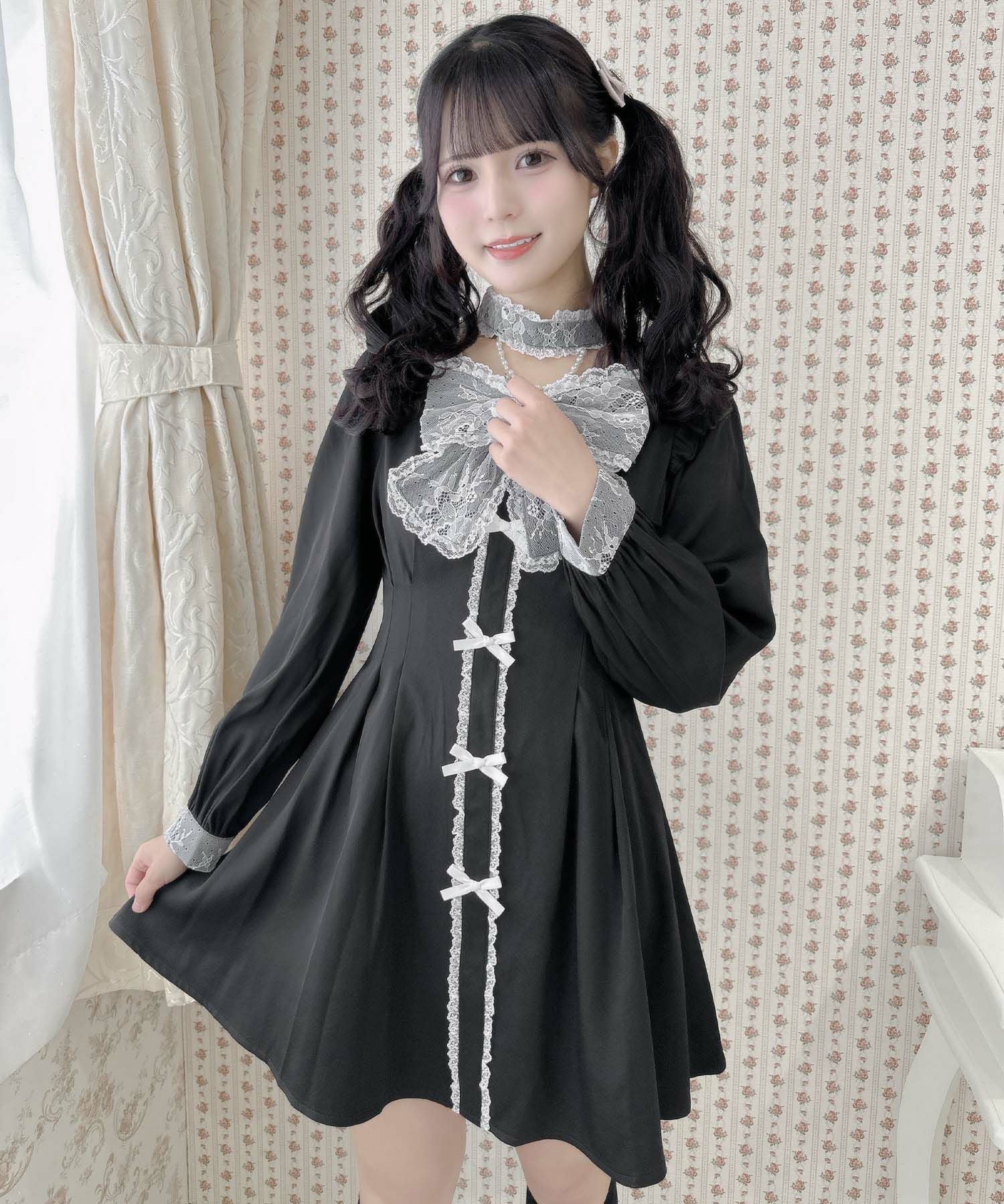 ご予約品・イーマリーちゃん・リボンワンピース・4 デコルテチャーム付きビッグリボンワンピース | Rlab store