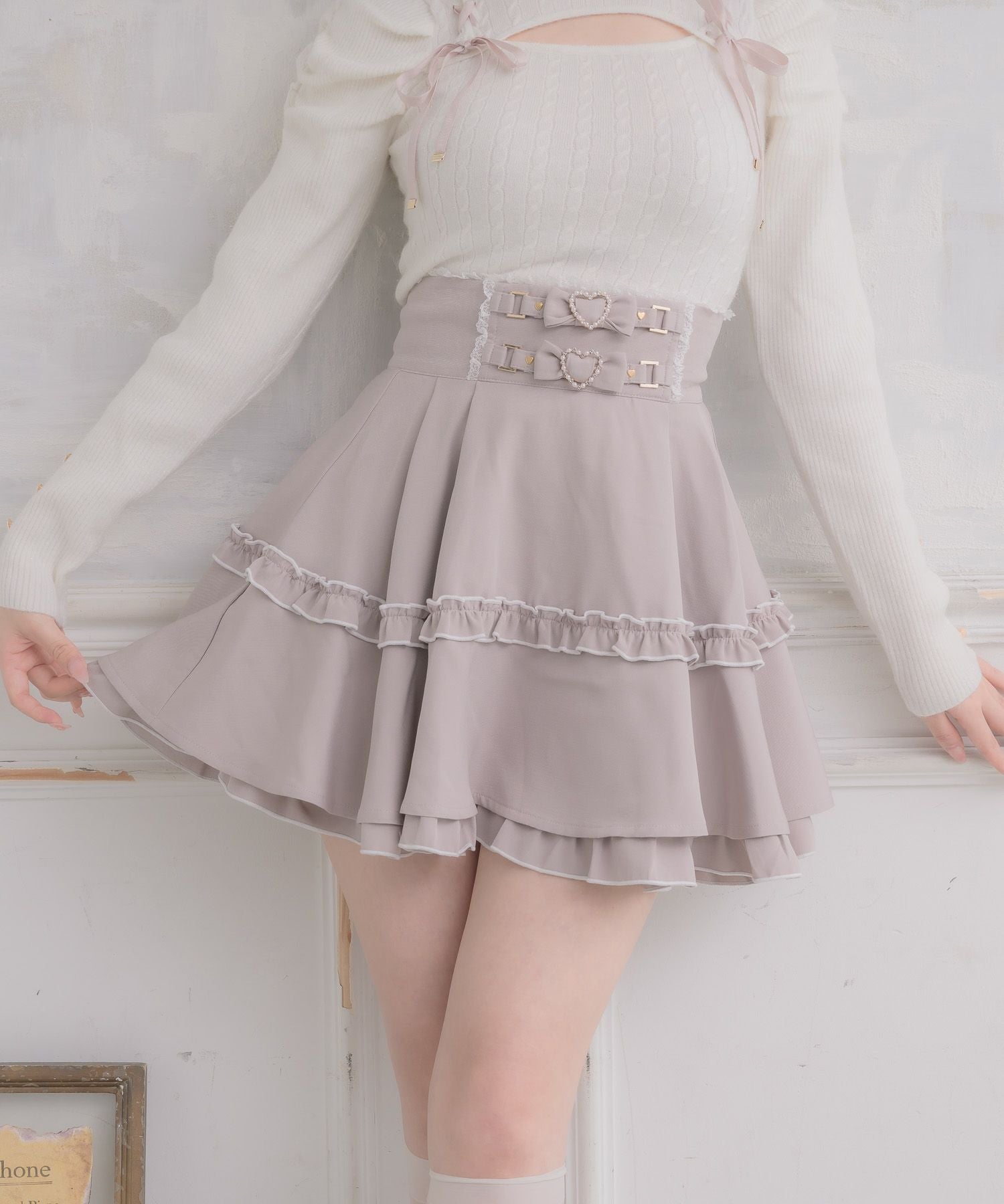 ベルトリボンデザインスカート | Rlab store