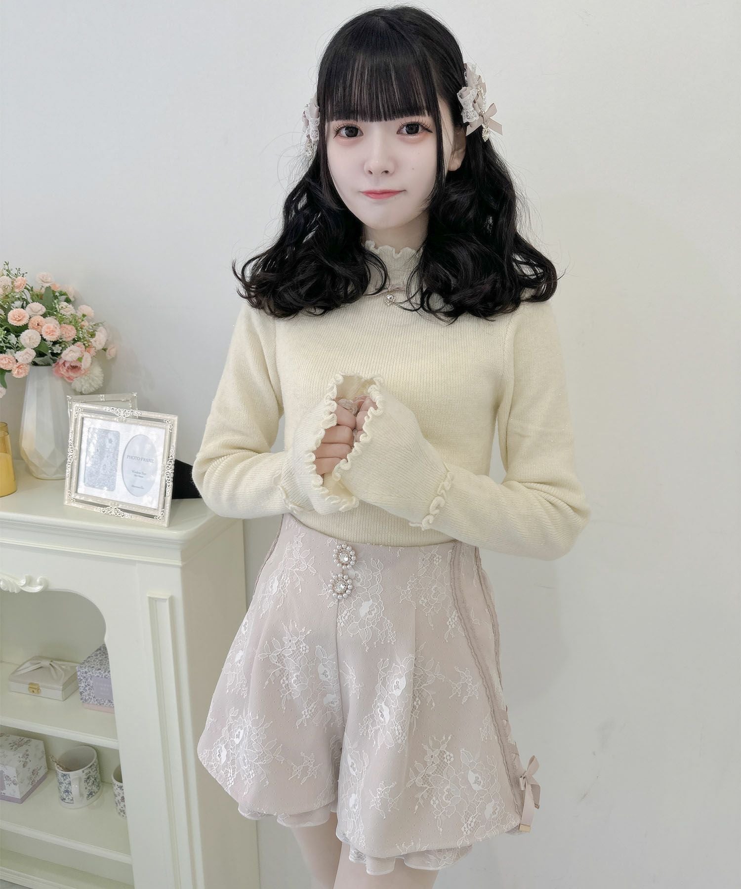総レースサイドラインショートパンツ | Rlab store