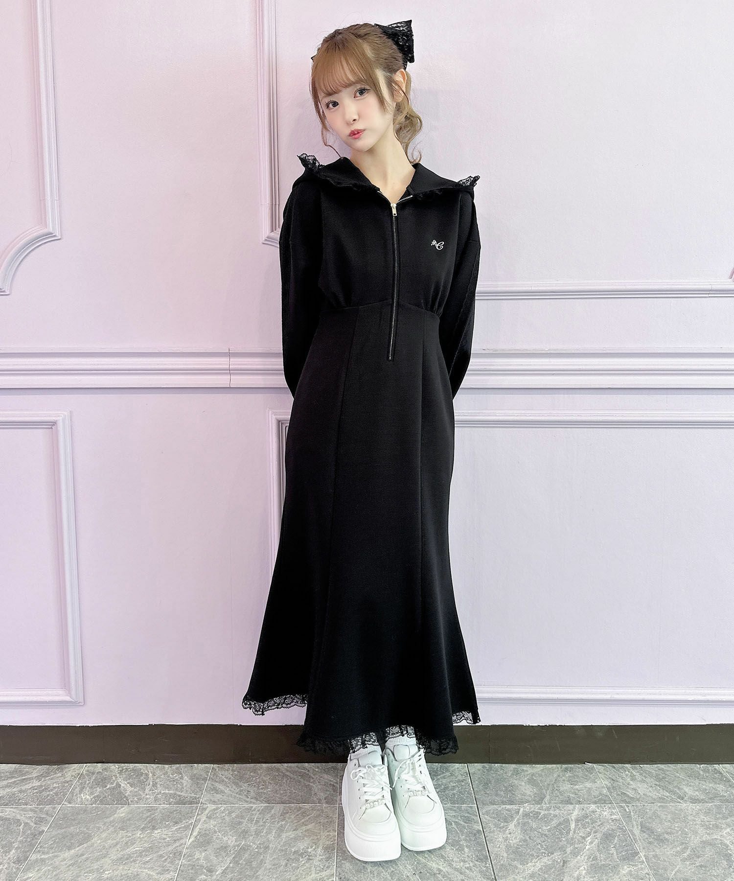 レースラインスウエットロングワンピース | Rlab store