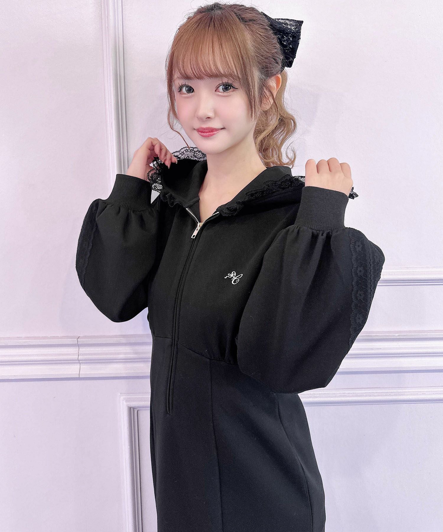 レースラインスウエットロングワンピース | Rlab store