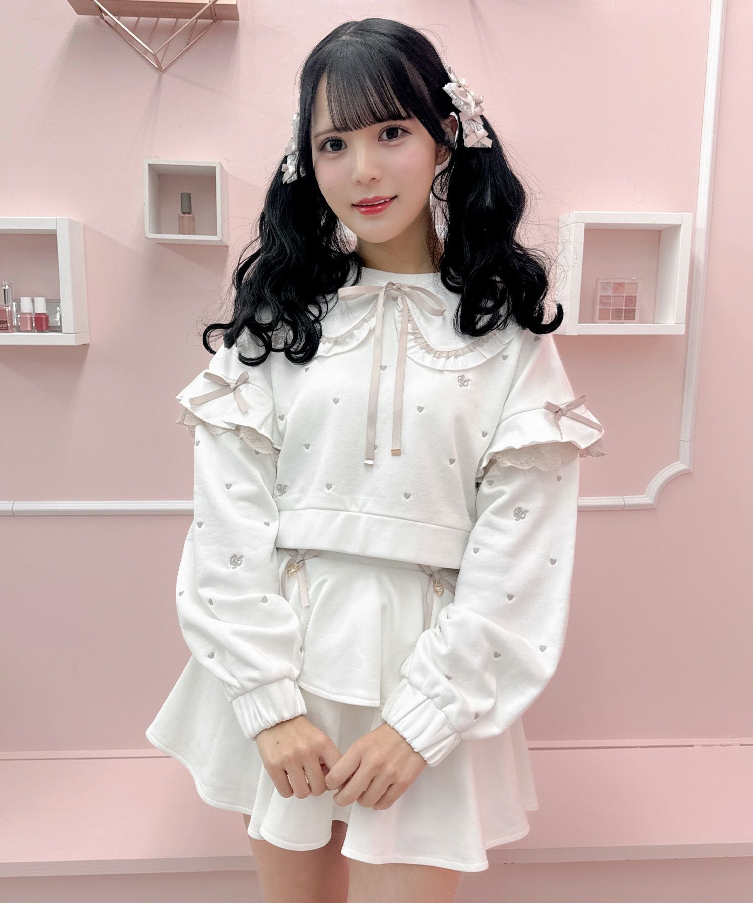 裏毛ティアードレースアップスカート | Rlab store