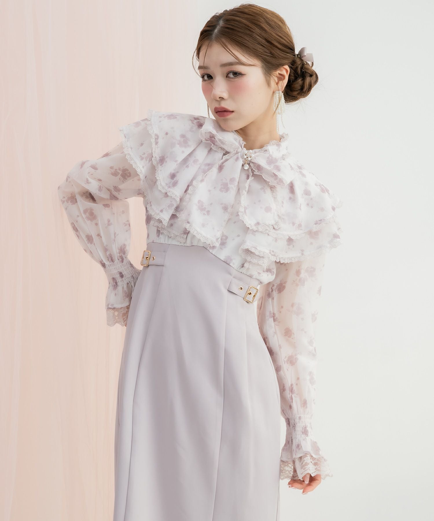 花柄プリントロングワンピース | Rlab store