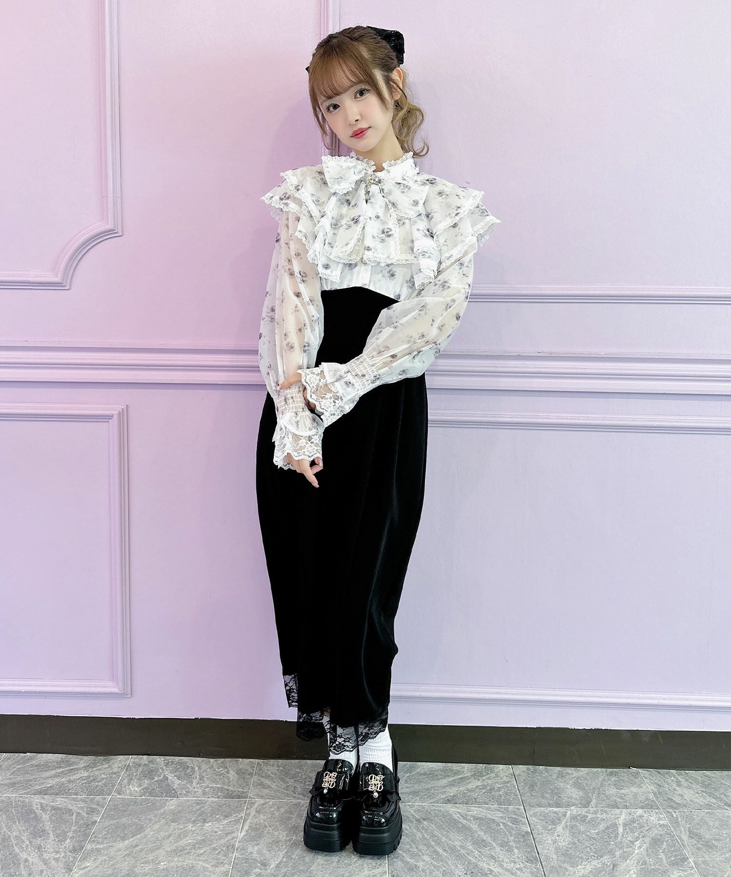 花柄プリントロングワンピース | Rlab store