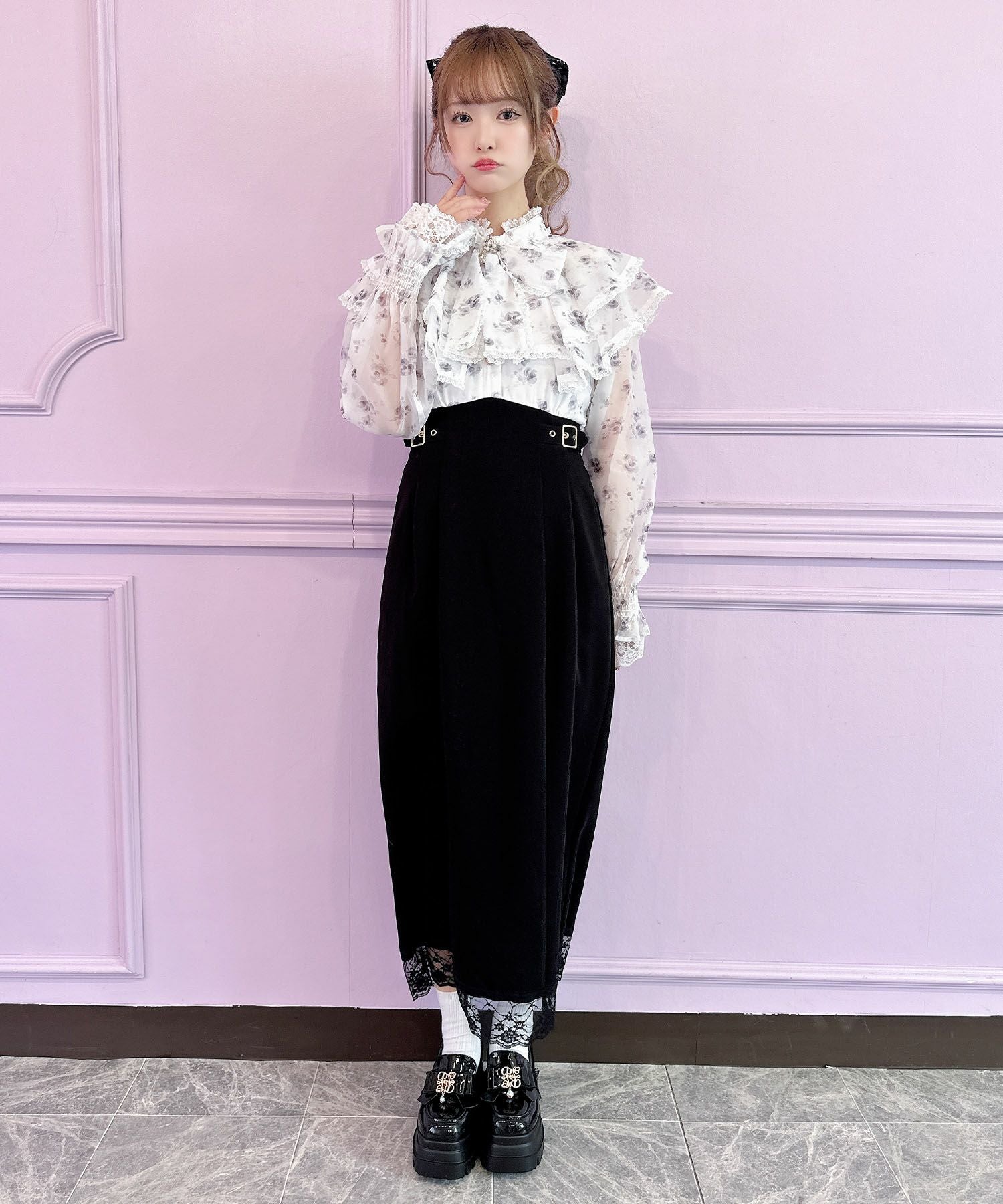 花柄プリントロングワンピース | Rlab store