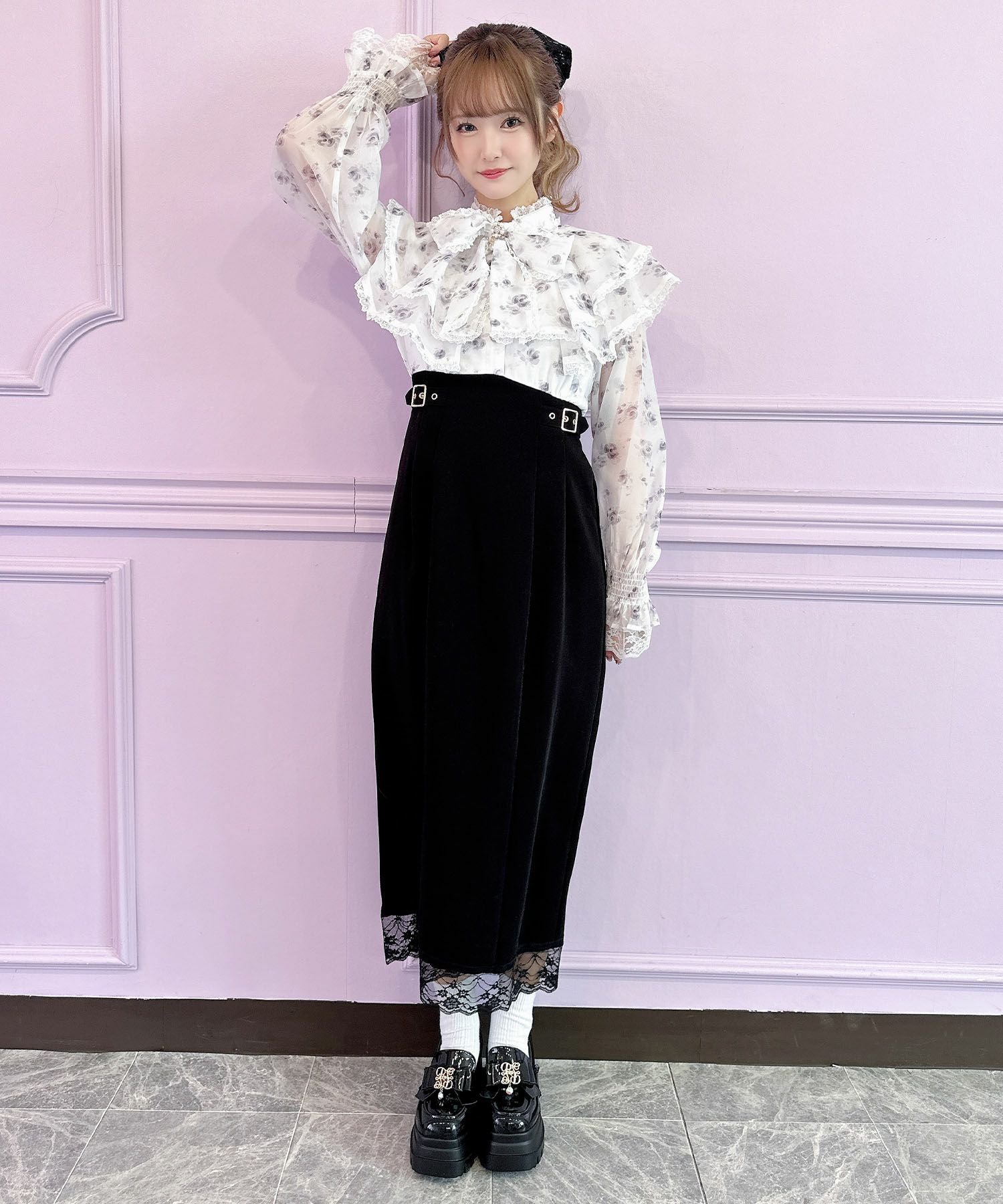 花柄プリントロングワンピース | Rlab store