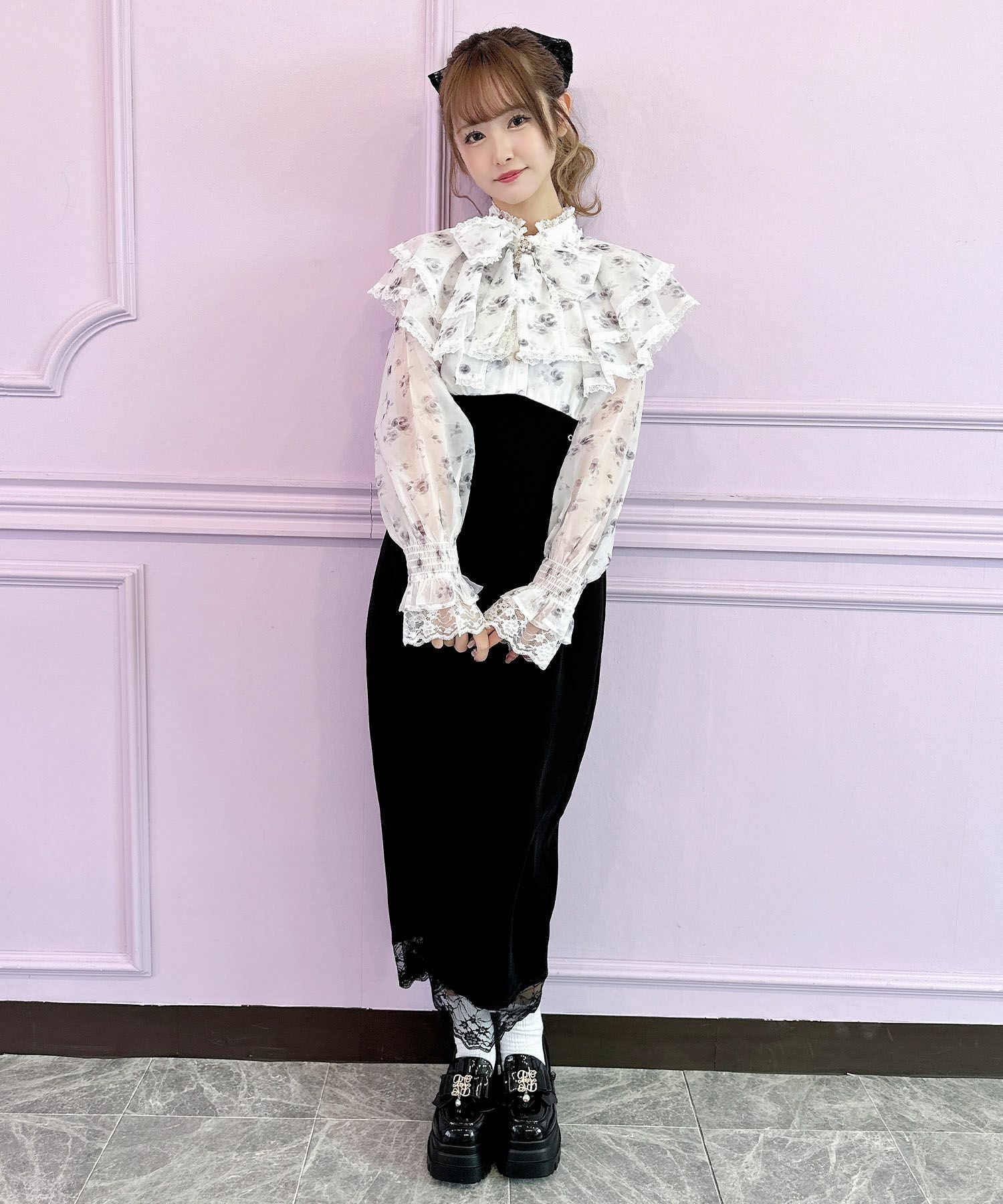 花柄プリントロングワンピース | Rlab store
