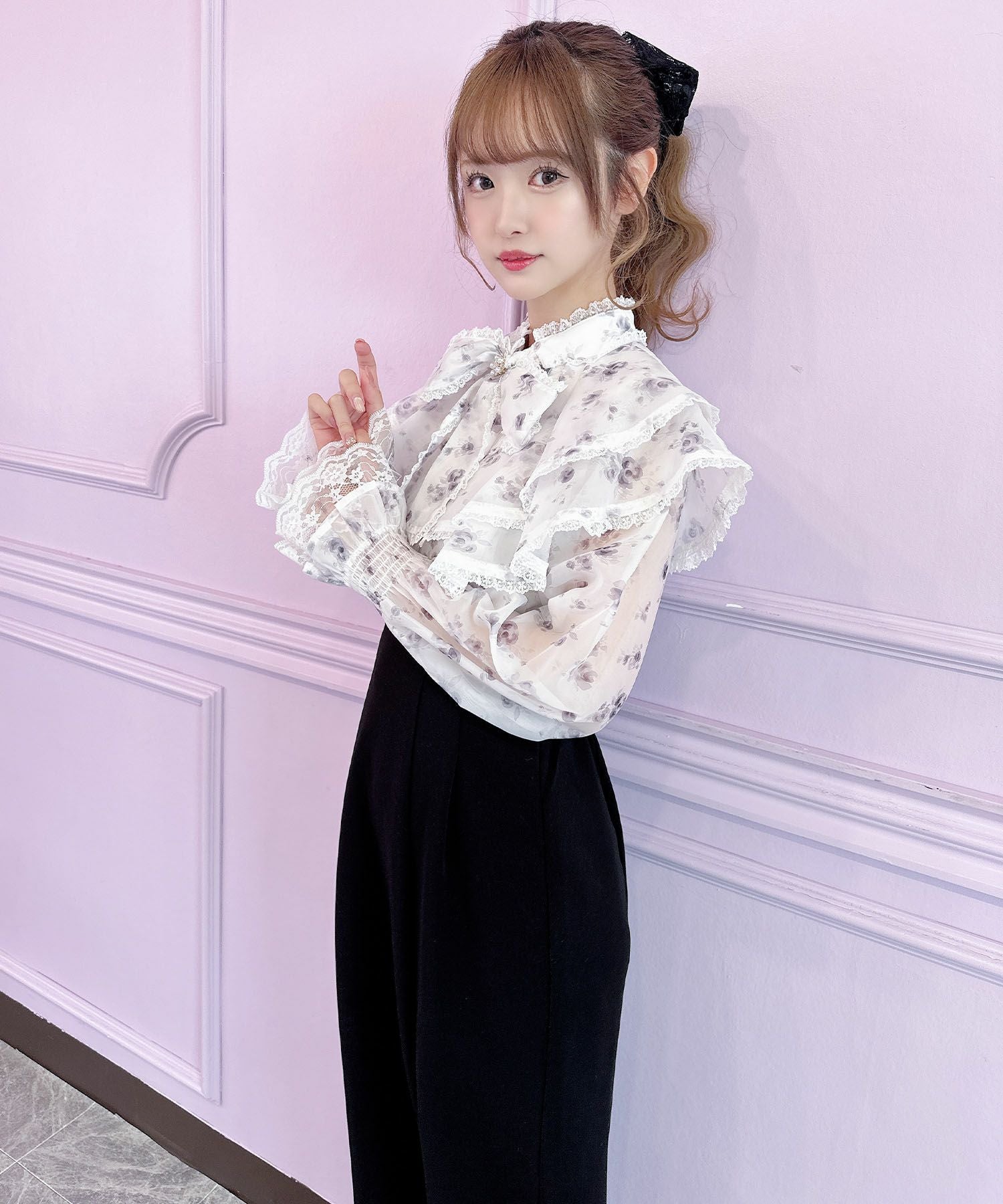 花柄プリントロングワンピース | Rlab store