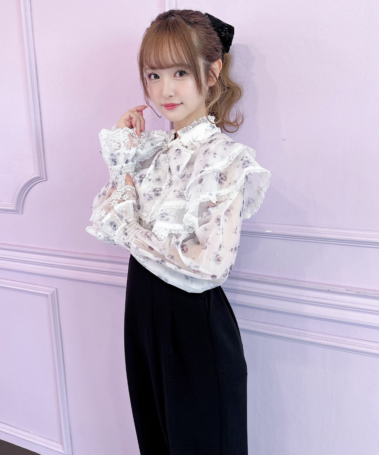 花柄プリントロングワンピース | Rlab store