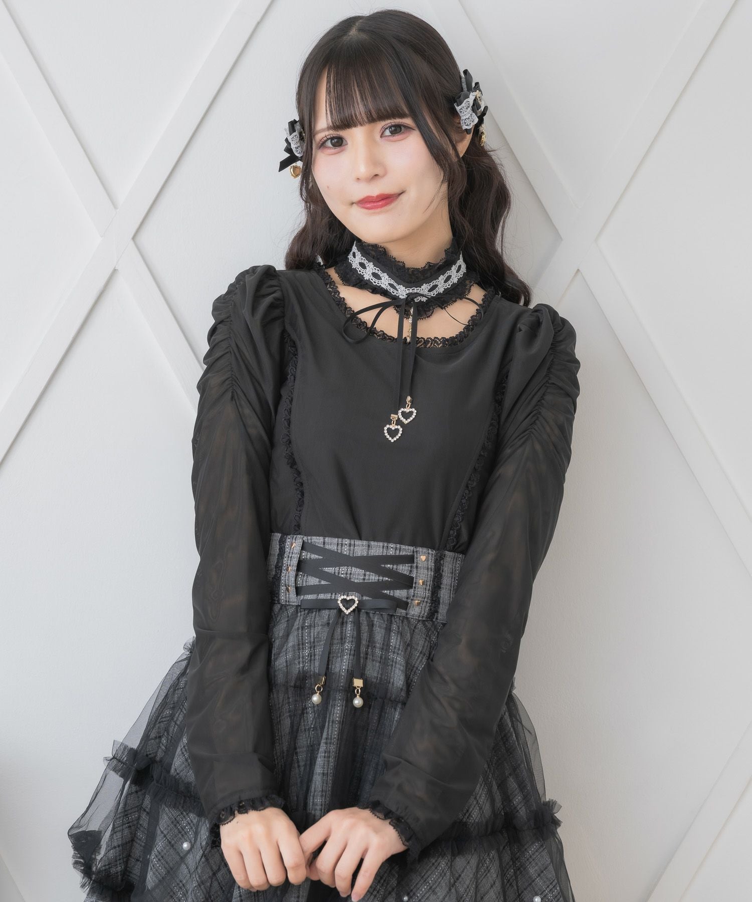 トップス rururu トップス rururu 襟付き長袖ジップカットソー/ムラ染め風 | SPINNS WEB