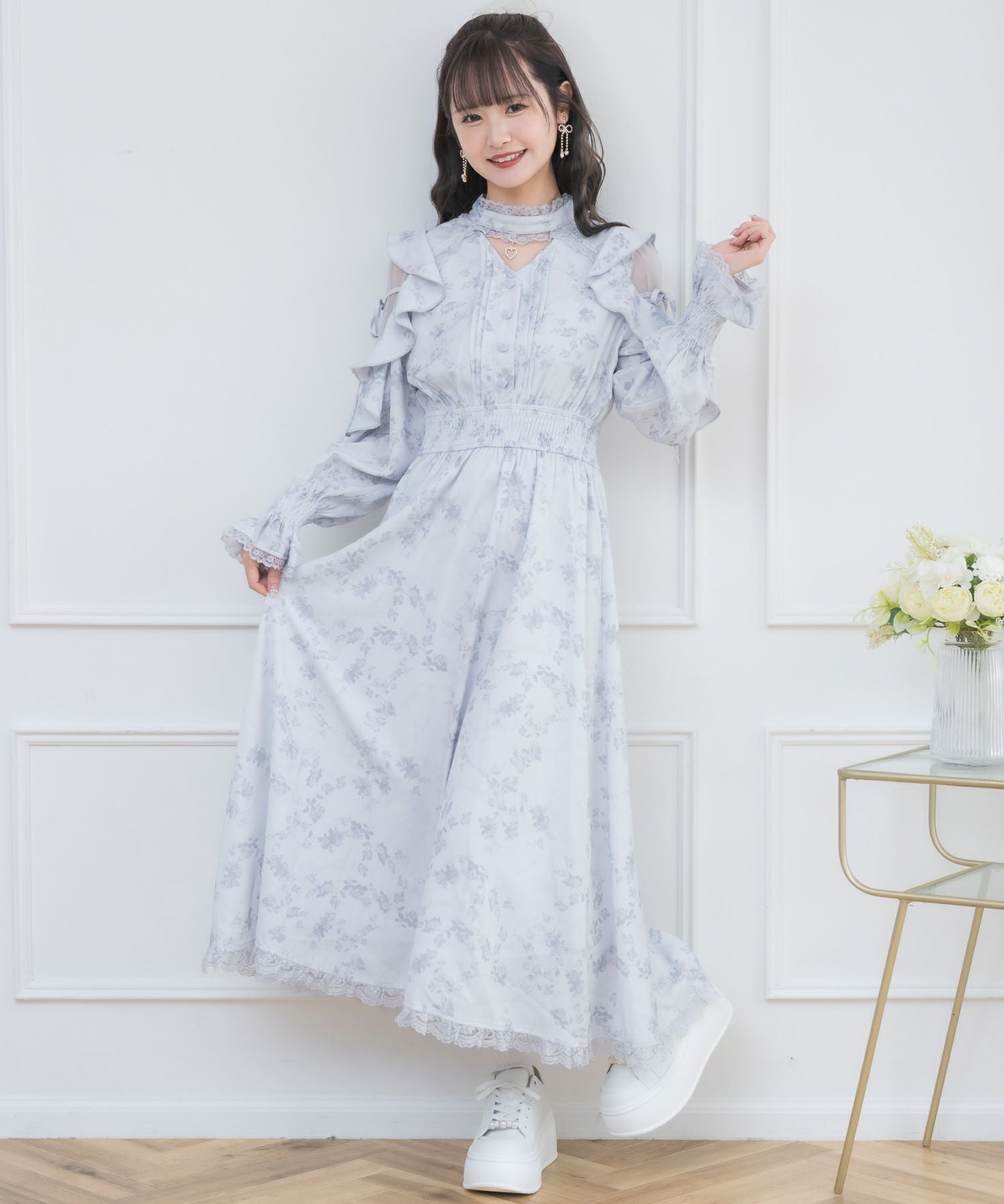 オリジナルローズリボンロングワンピース | Rlab store