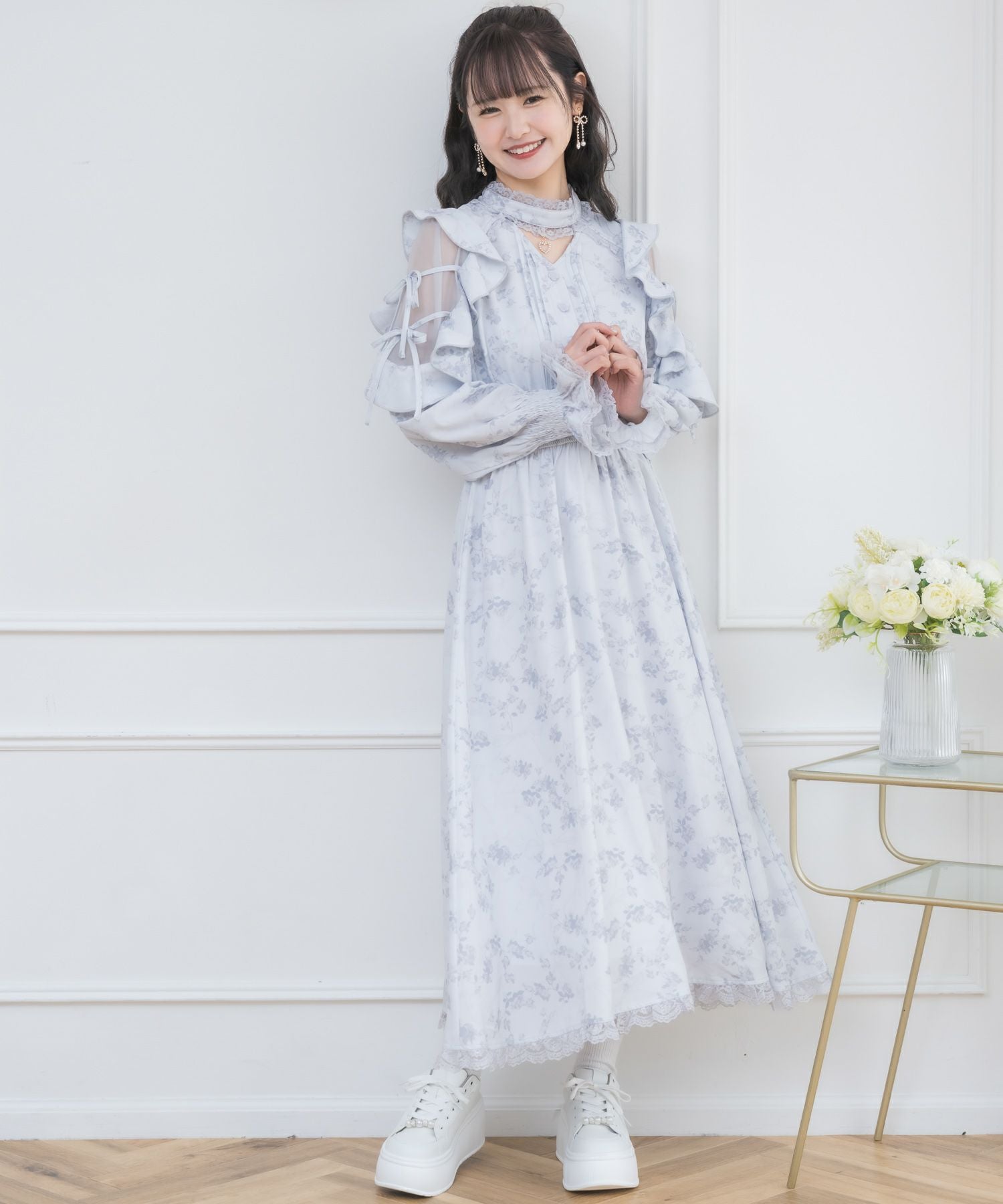 オリジナルローズリボンロングワンピース | Rlab store