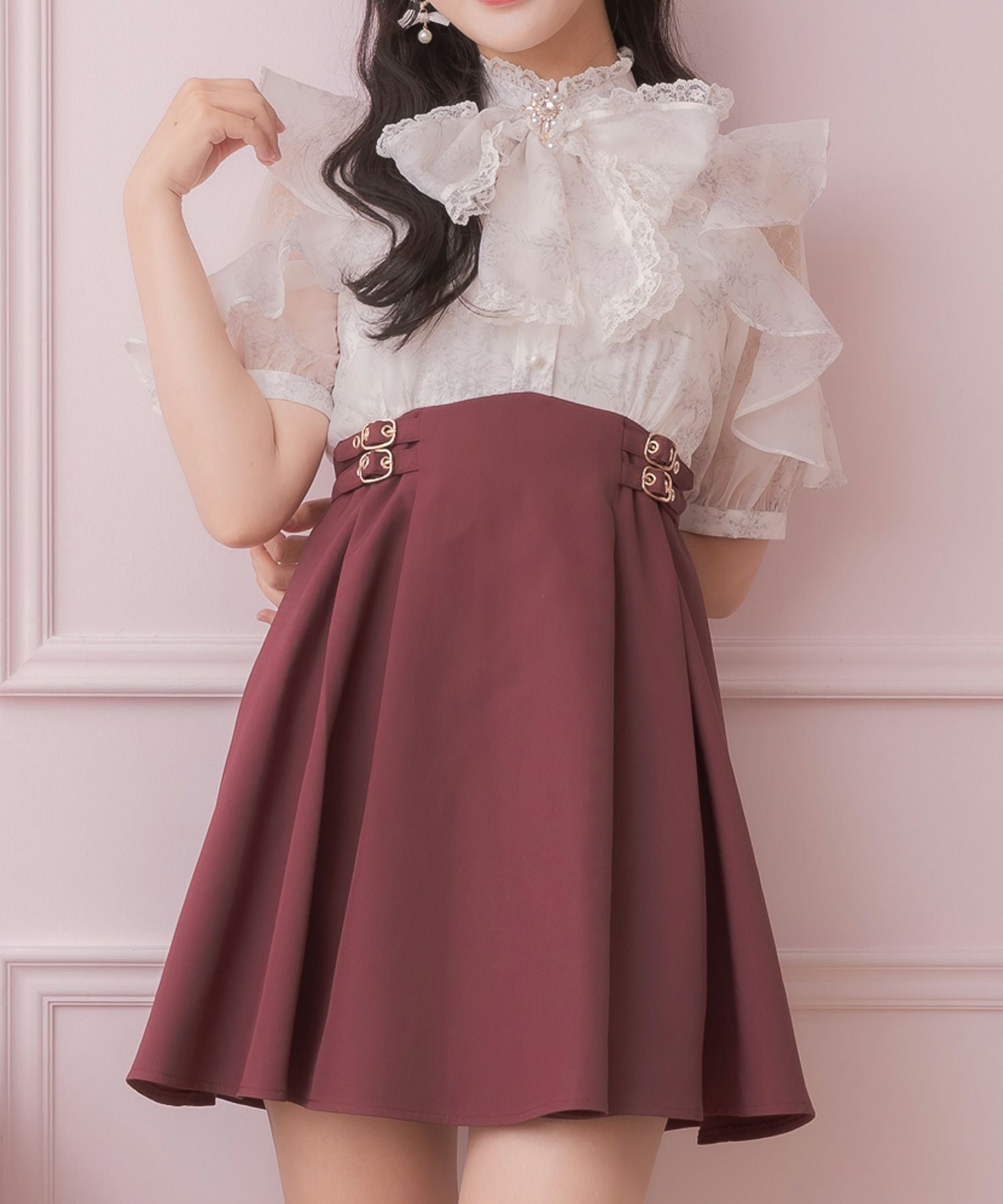 花柄ボウタイドッキングワンピース | Rlab store