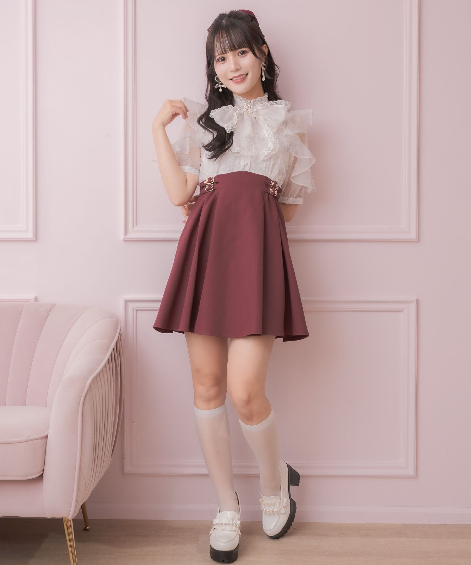 花柄ボウタイドッキングワンピース | Rlab store