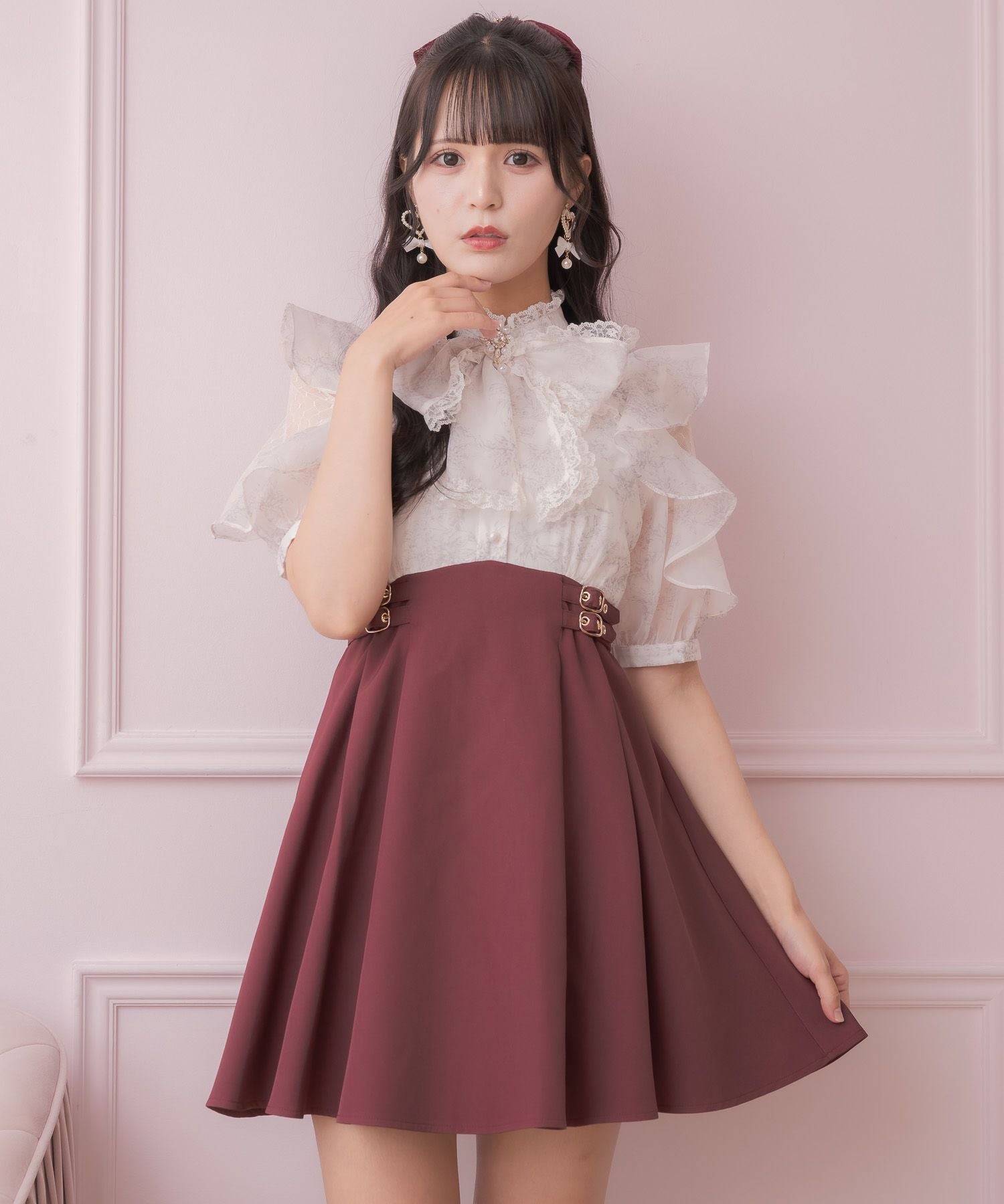 花柄ボウタイドッキングワンピース | Rlab store