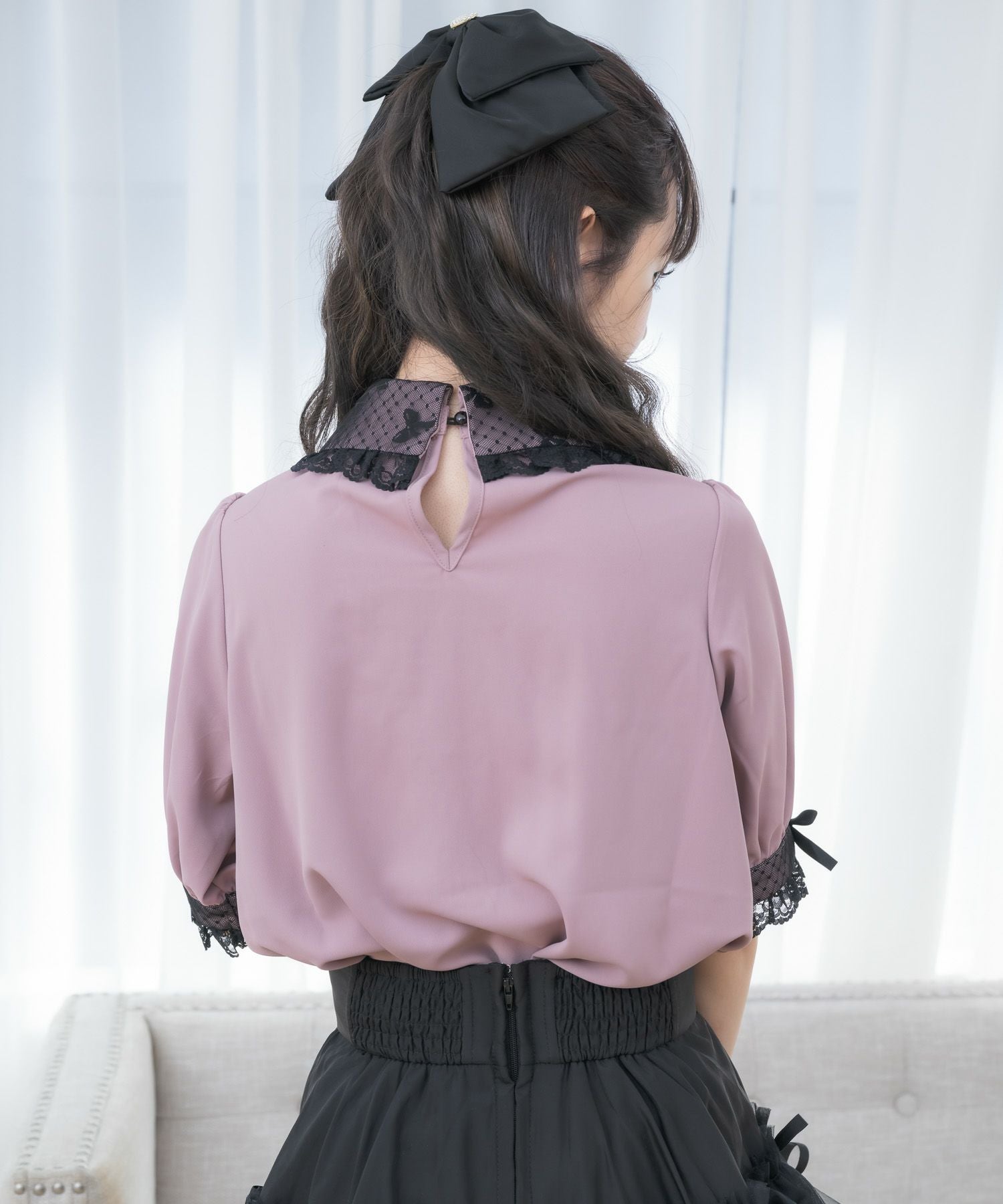 ネックレスチャーム付きボレロデザインブラウス | Rlab store