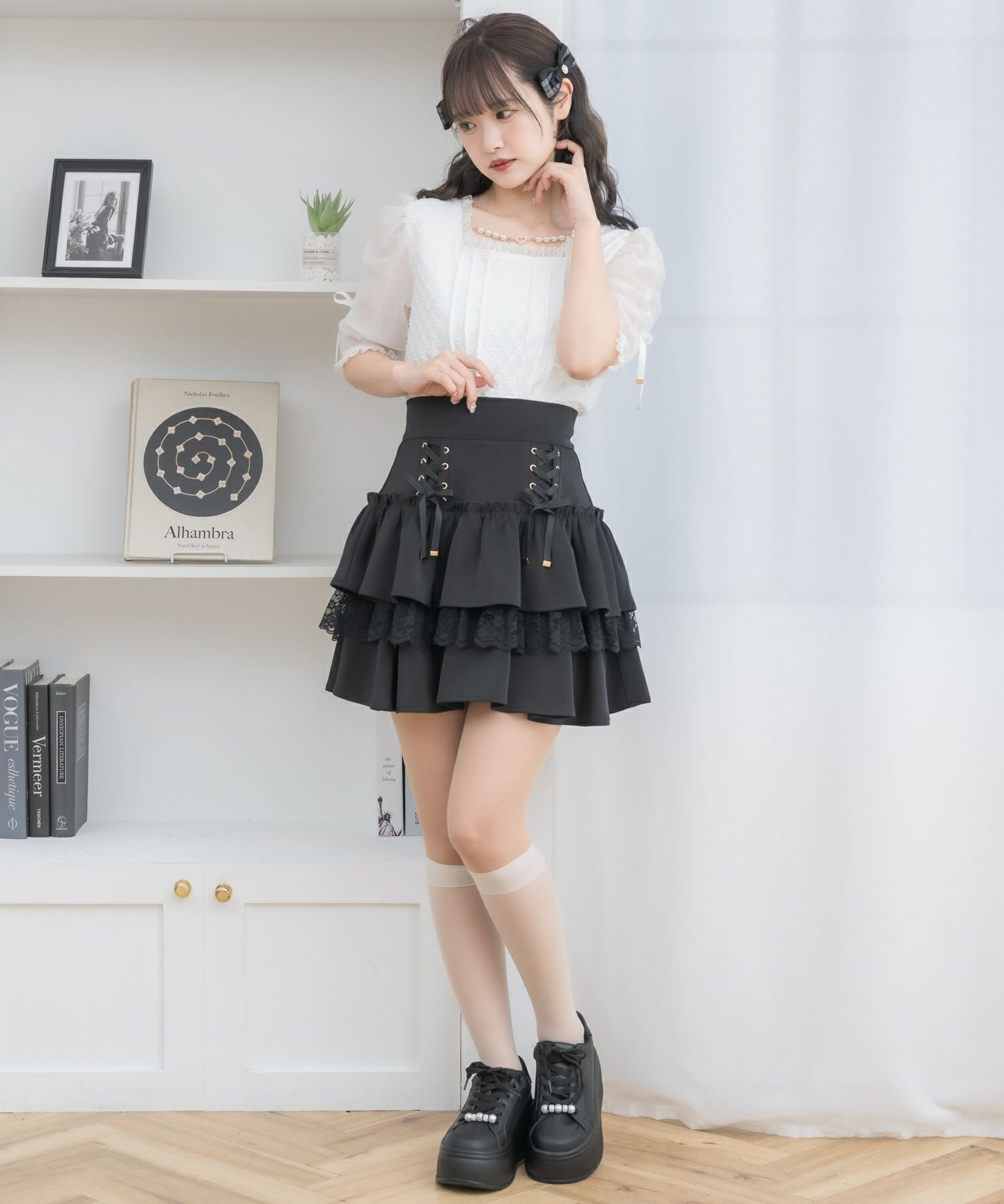レースアップティアードミニスカパン | Rlab store