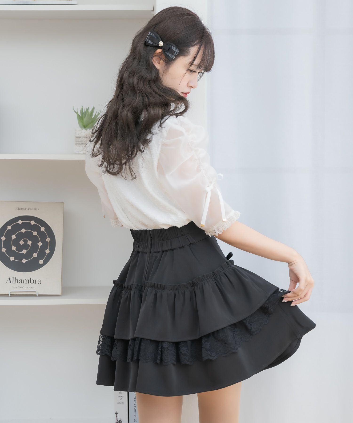 レースアップティアードミニスカパン | Rlab store