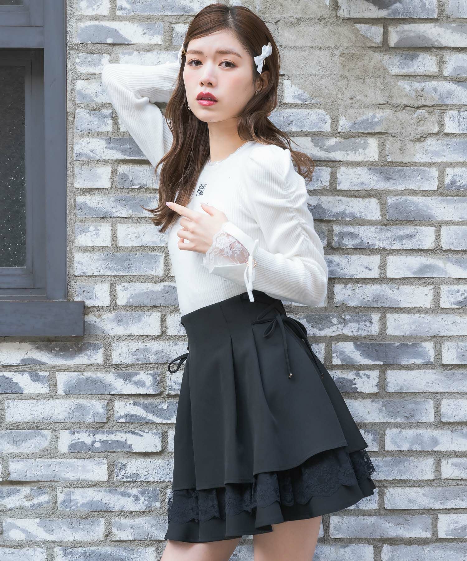 レーシーティアードミニスカート | Rlab store