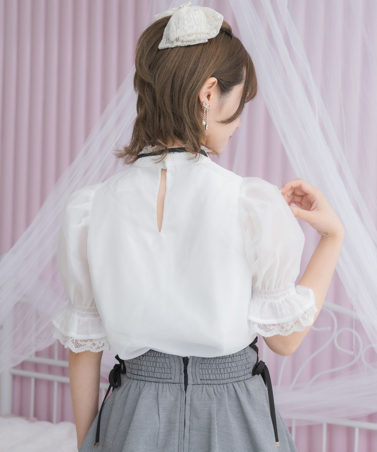 トップス ta ara ROJITA Heart Dot Shoulder-Open Knit Top