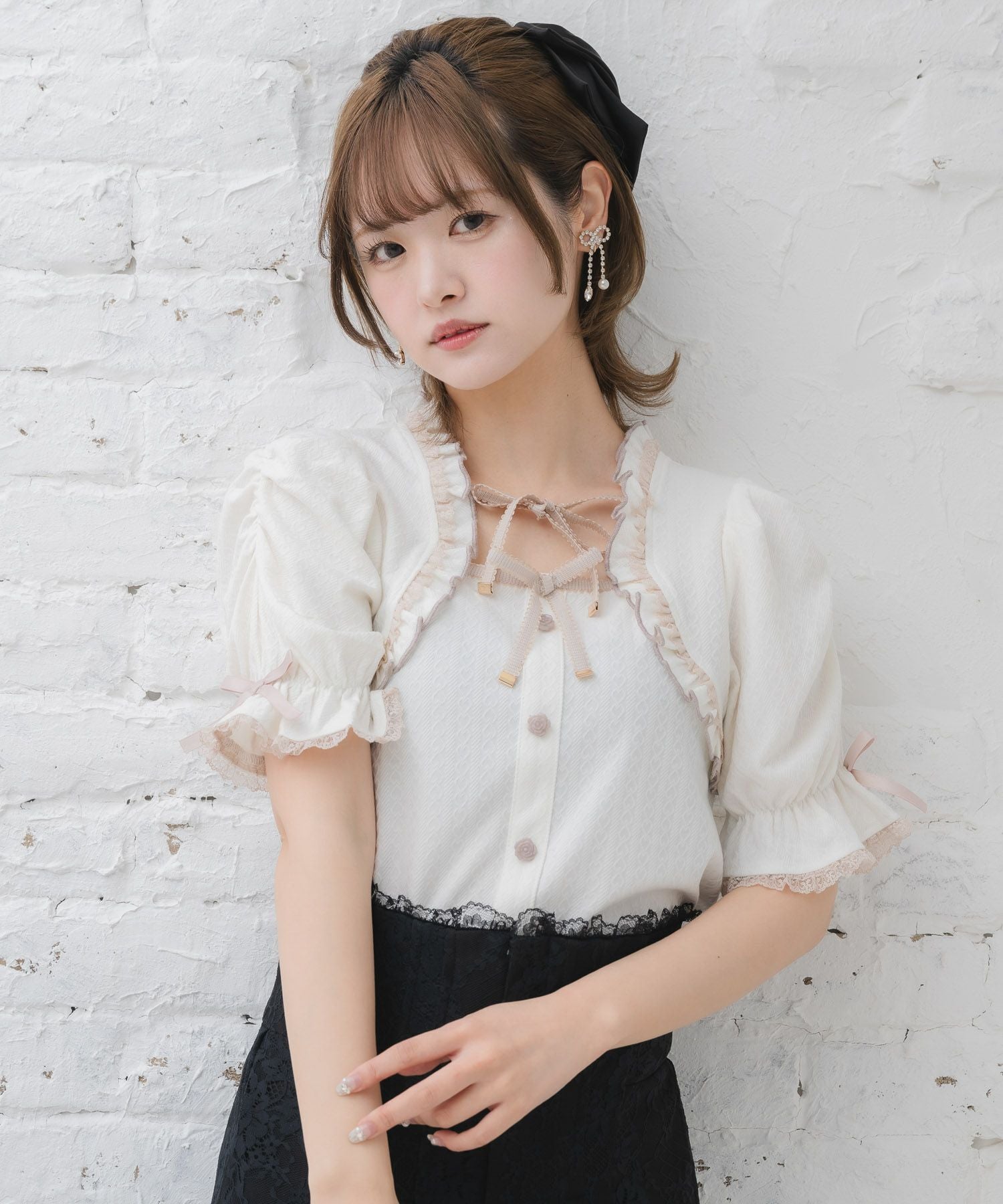 Wリボンボレロ風トップス | Rlab store