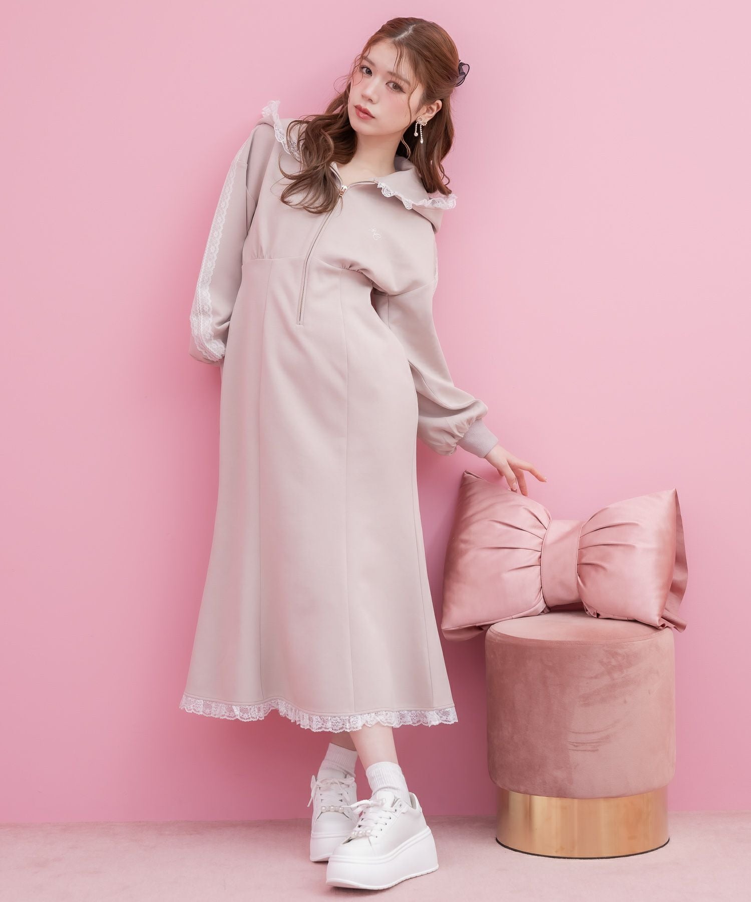 パールビジュープラットフォームスニーカー | Rlab store