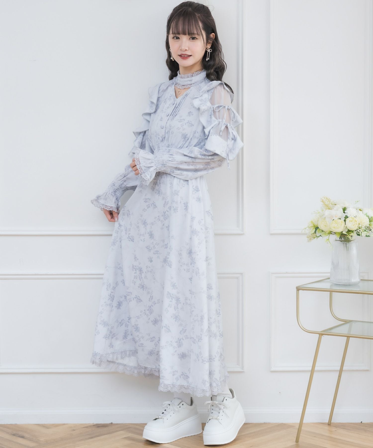 靴 lazuli パールビジュープラットフォームスニーカー | Rlab store