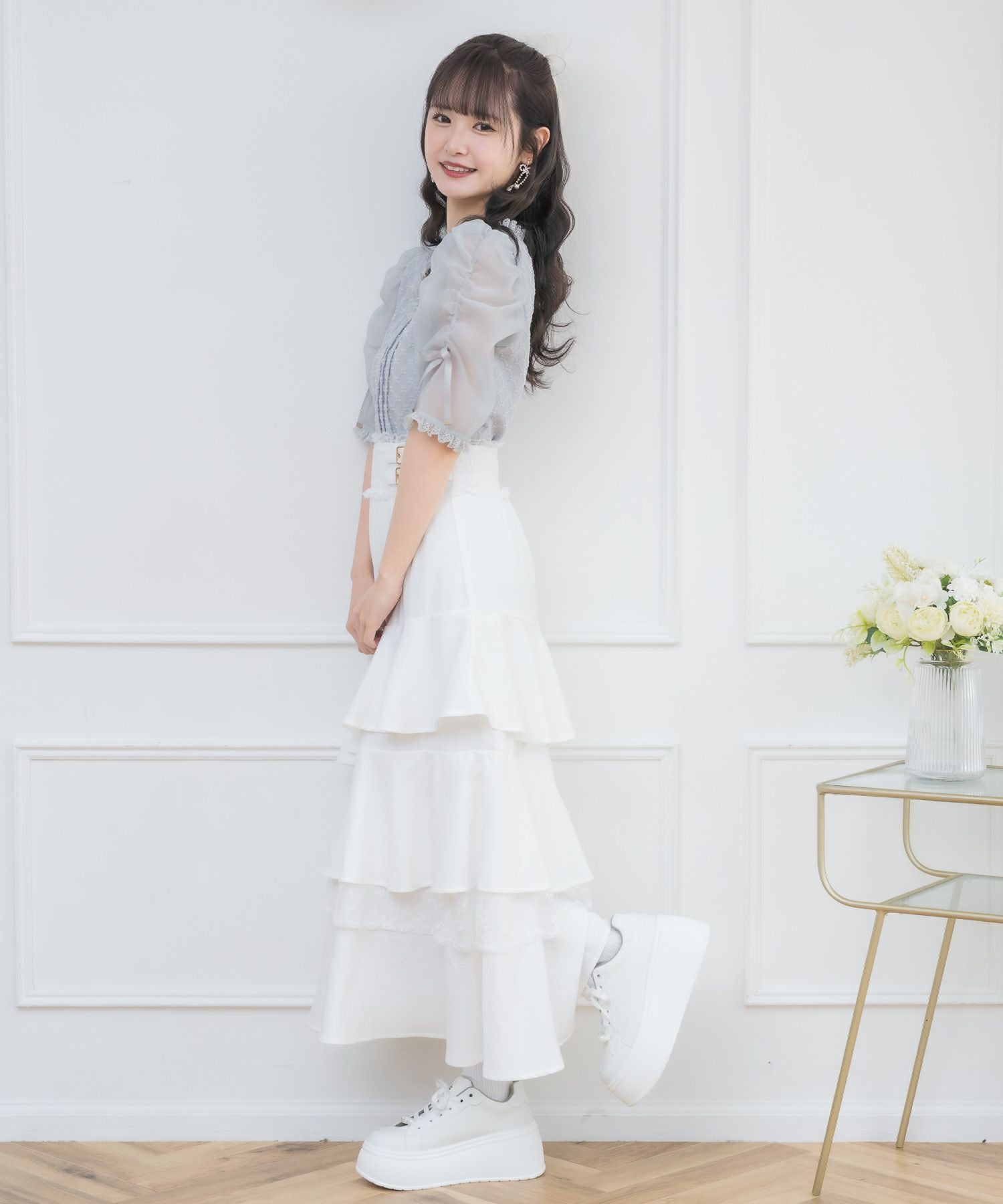 パールビジュープラットフォームスニーカー | Rlab store