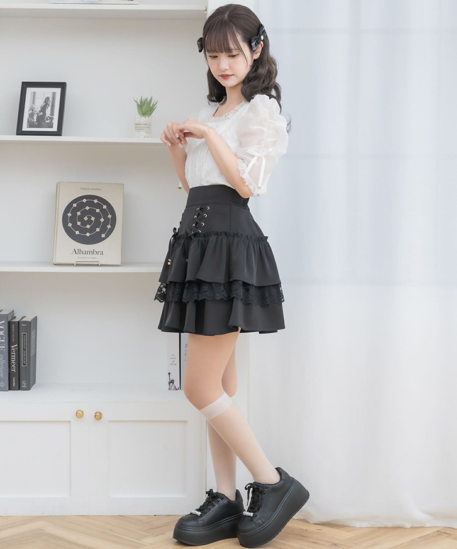 パールビジュープラットフォームスニーカー | Rlab store