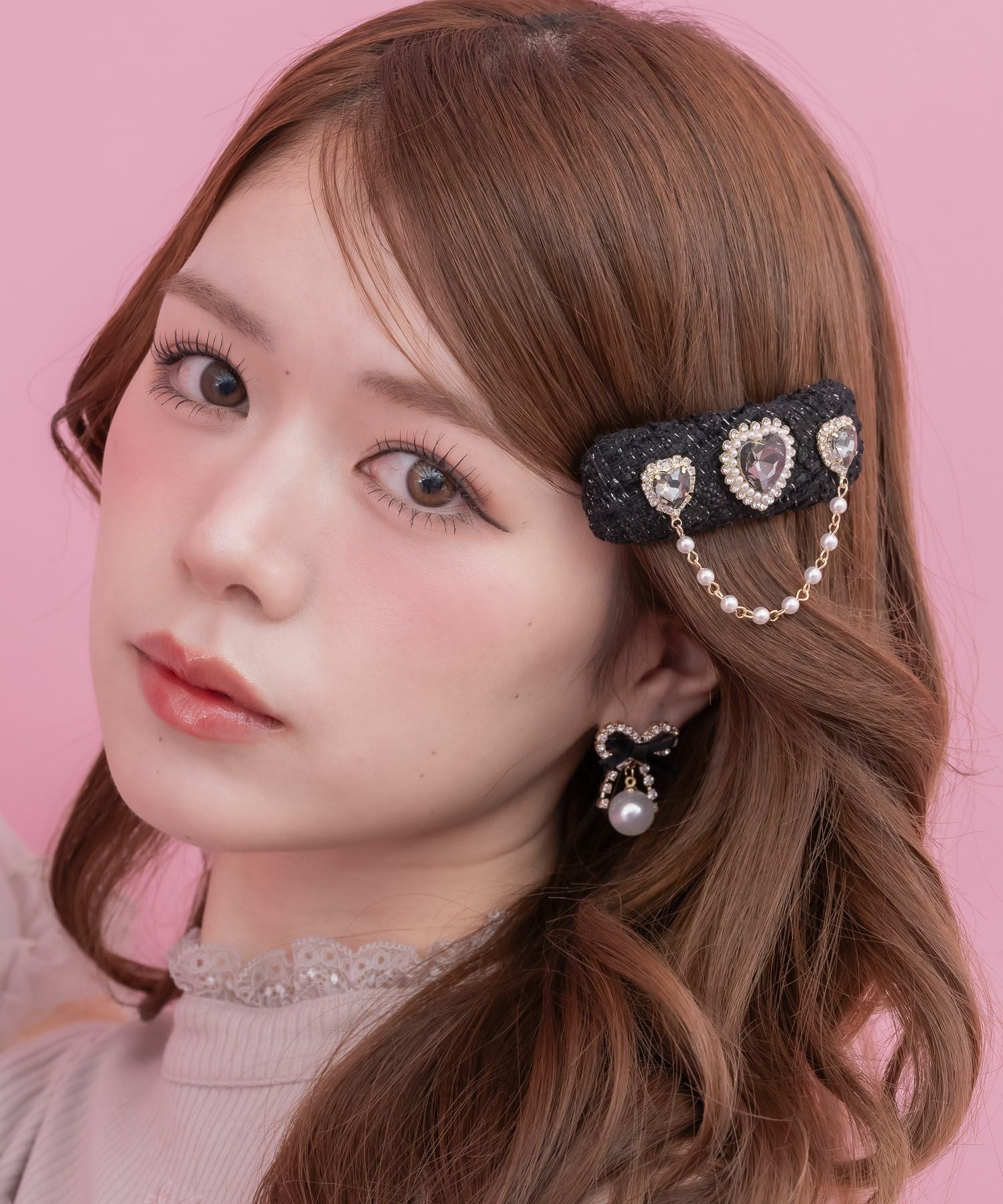 ミニリボンパールイヤリング | Rlab store