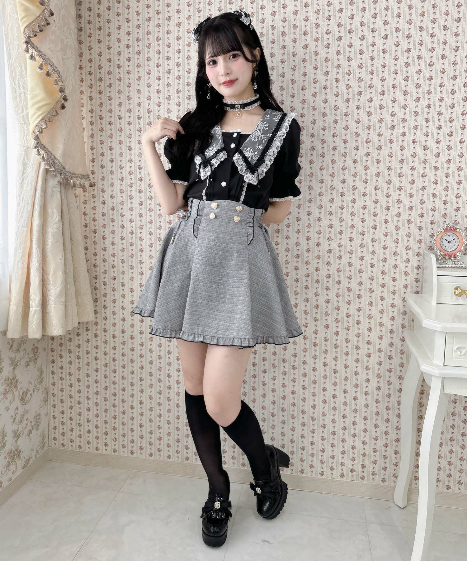 roomさま専用⭐︎セーラーカラー ウールジャンパー　グレー 横田ボタン店 / セーラーカラープルオーバー・キット（シェットランド