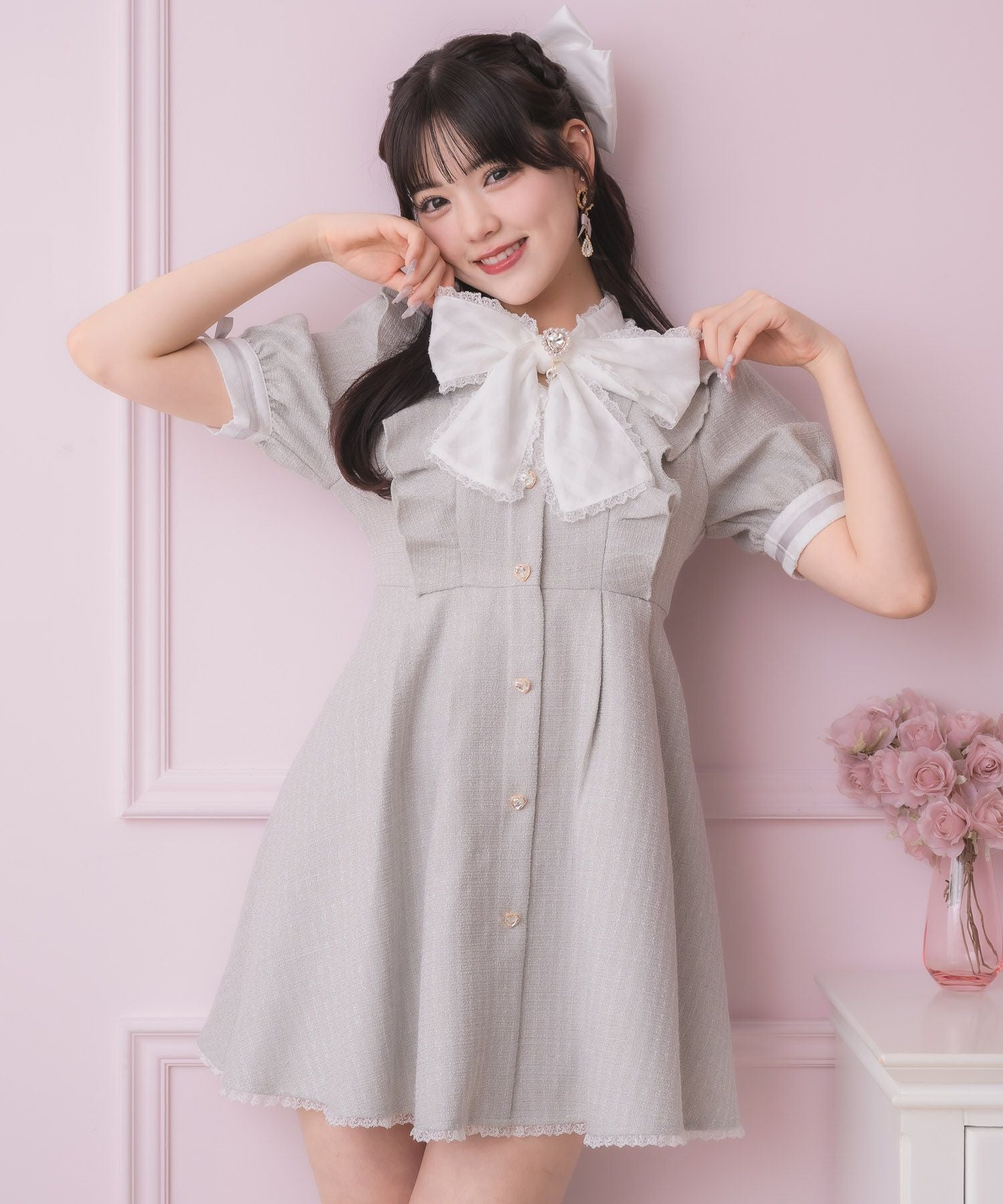 ボレロ風ダブルリボンワンピース | Rlab store