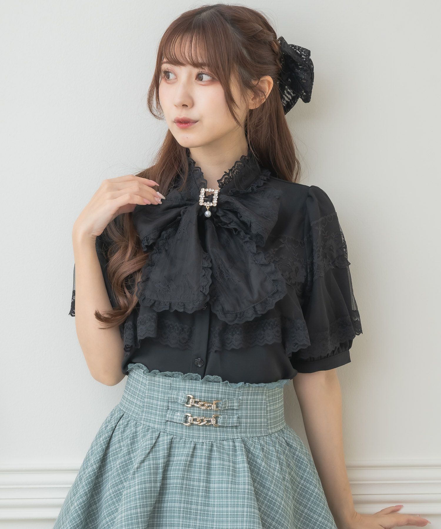 半袖ケープブラウス | Rlab store