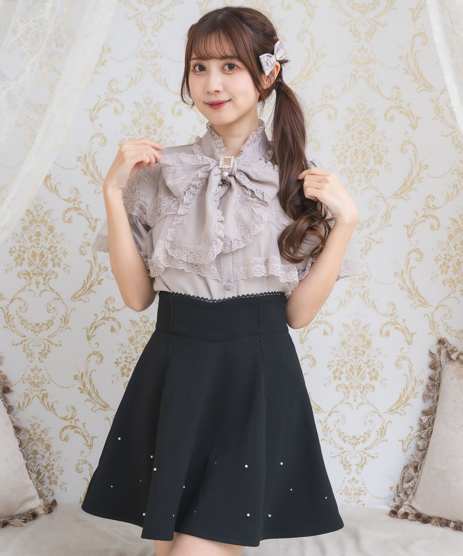 美品　SHE tokyo　 Margaret トップス ケープブラウス アソート肩あきケープブラウス/MAJESTIC LEGON(マジェスティックレゴン