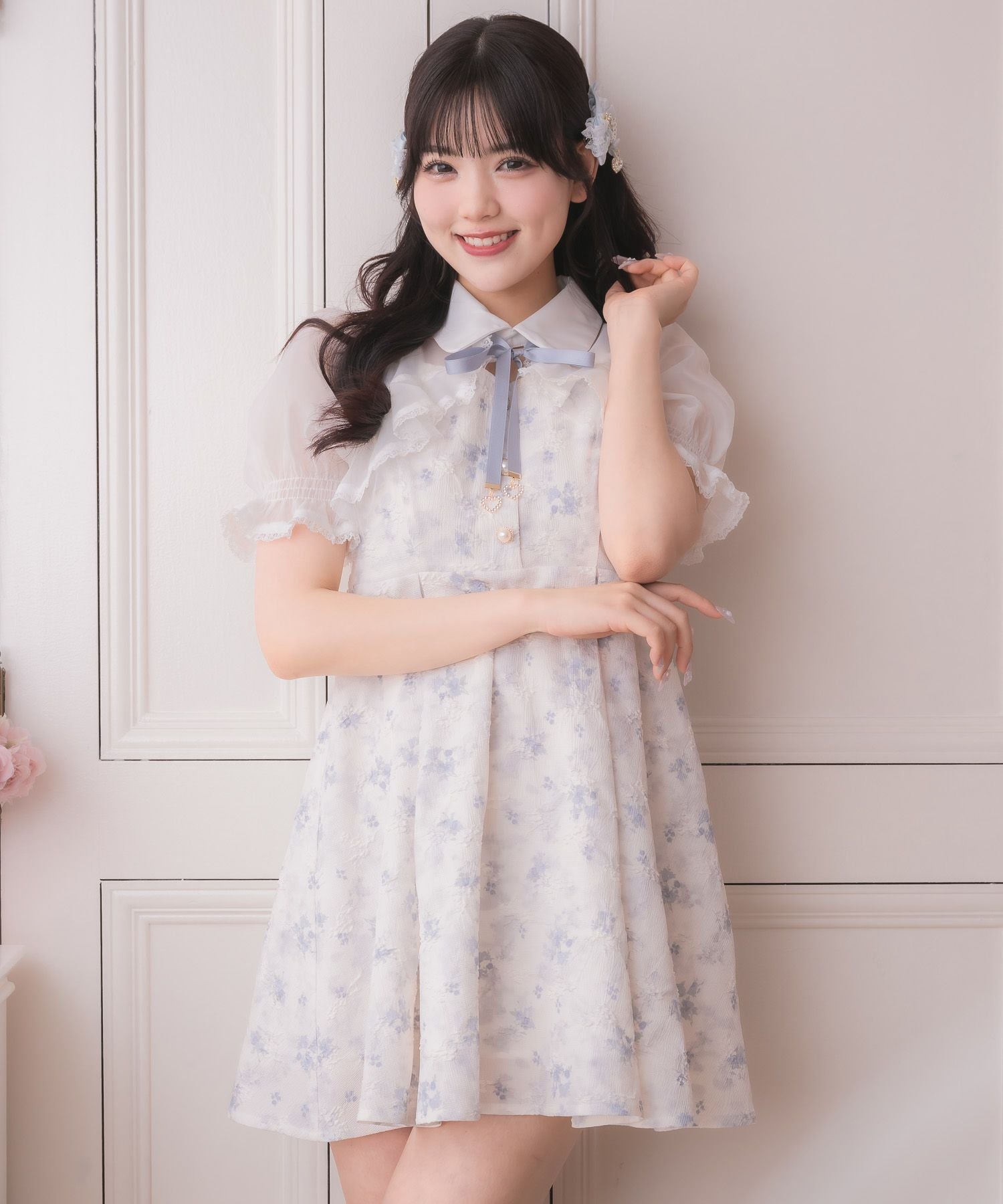 シアーボレロ風フラワーワンピース | Rlab store