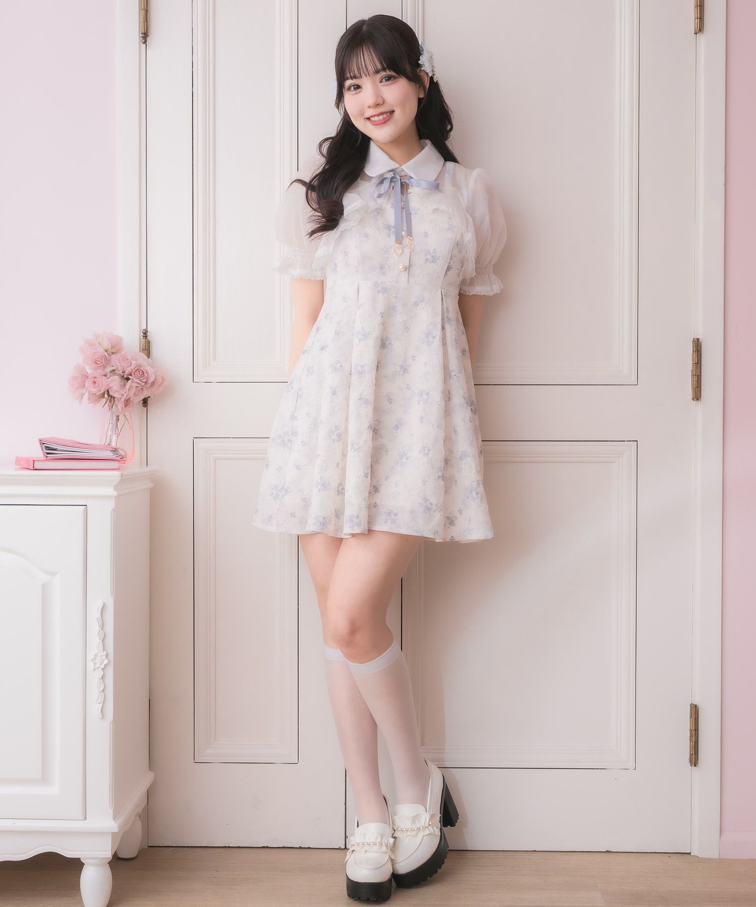 シアーボレロ風フラワーワンピース | Rlab store