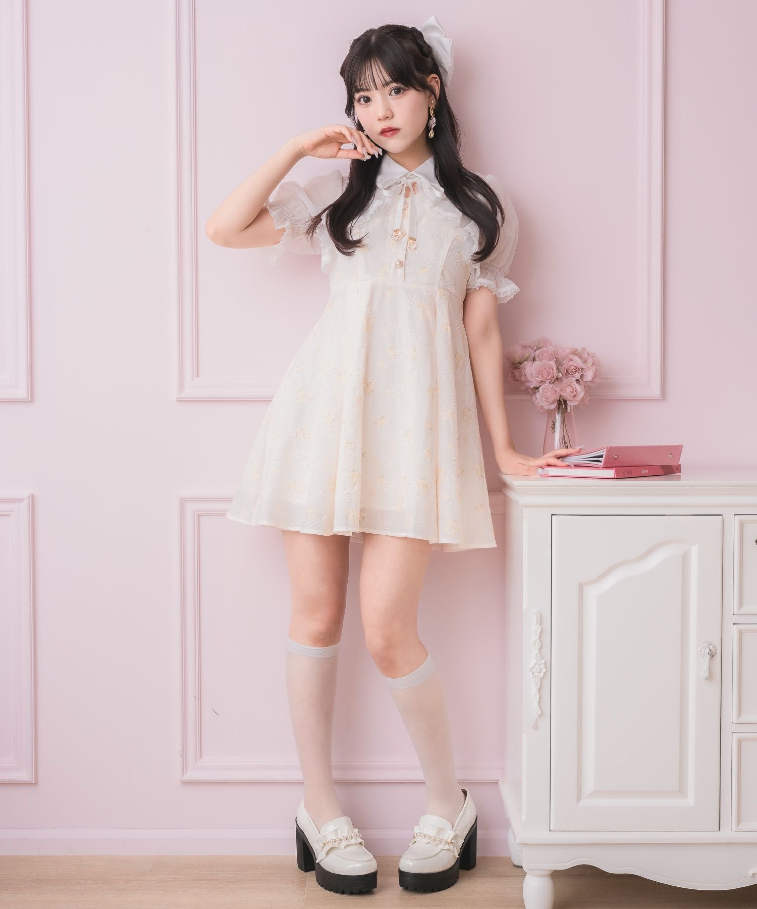 シアーボレロ風フラワーワンピース | Rlab store