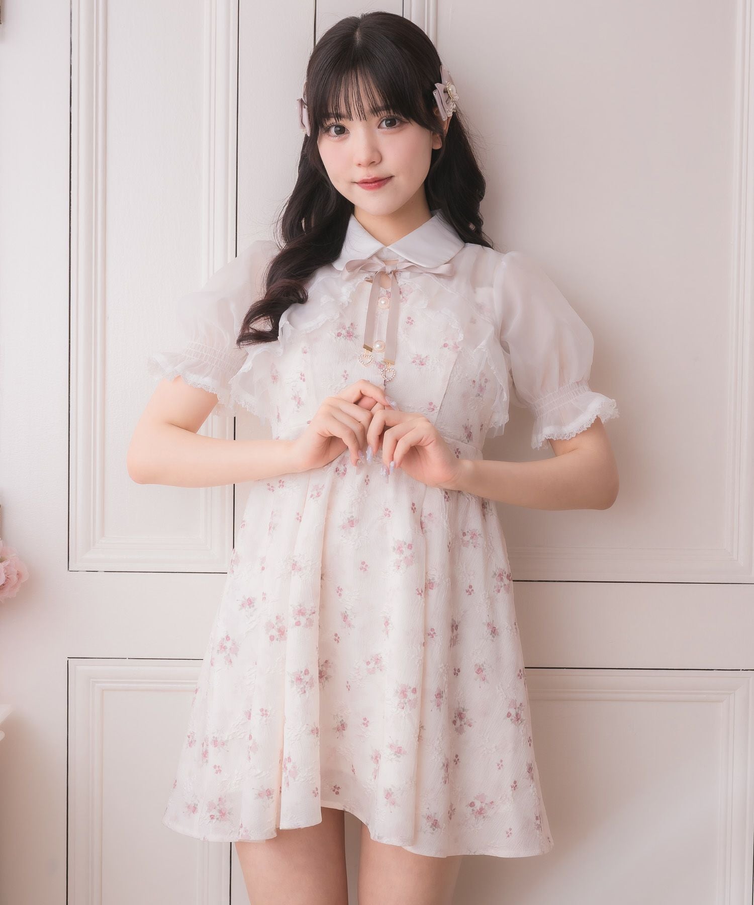 シアーボレロ風フラワーワンピース | Rlab store